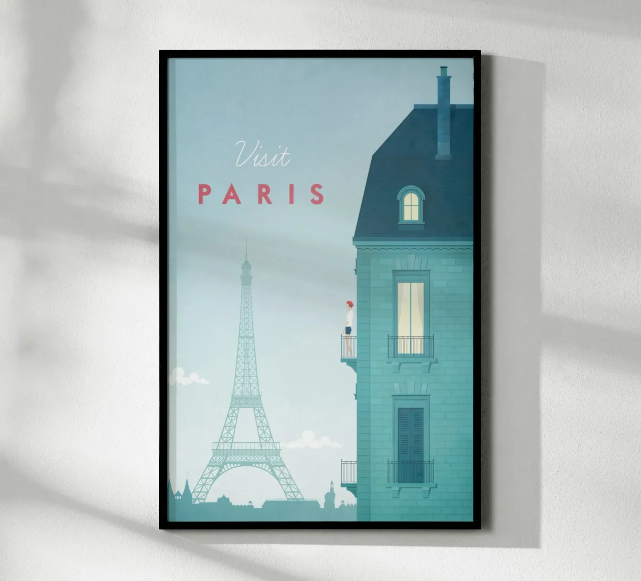 Torre eiffel destinazione Parigi poster con telaio in alluminio da unyil shope