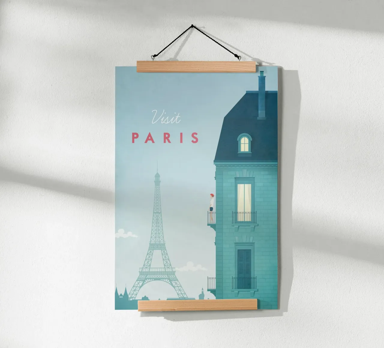 Torre eiffel destinazione Parigi poster con telaio in alluminio da unyil shope