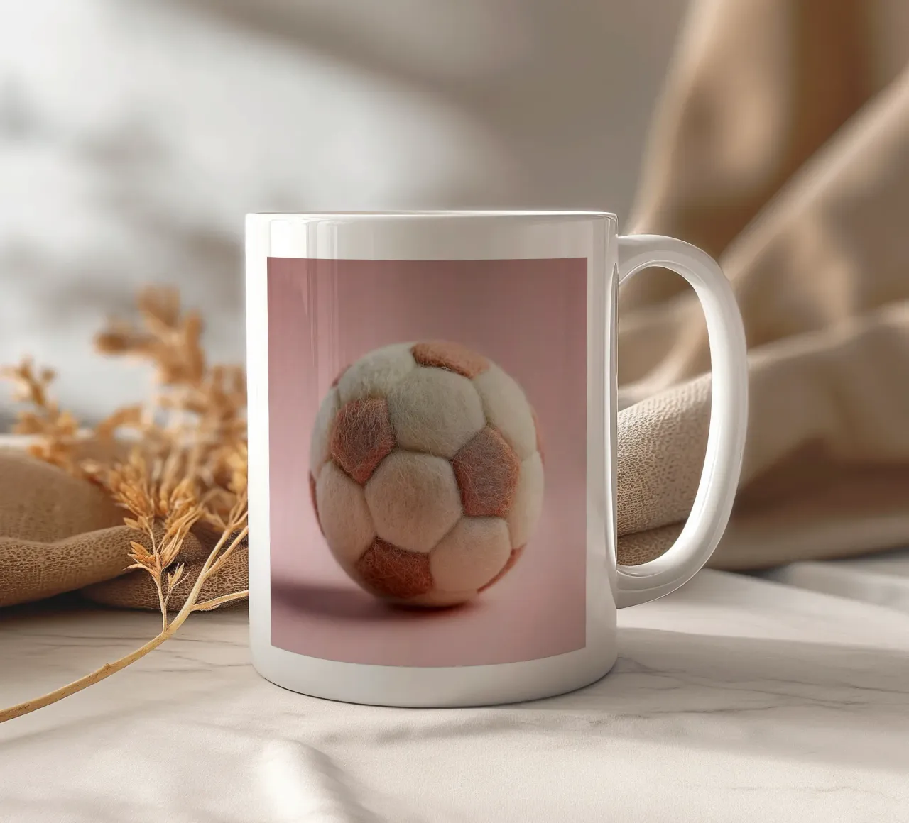 Pallone da calcio soffice tazza in ceramica da Motivate-Today