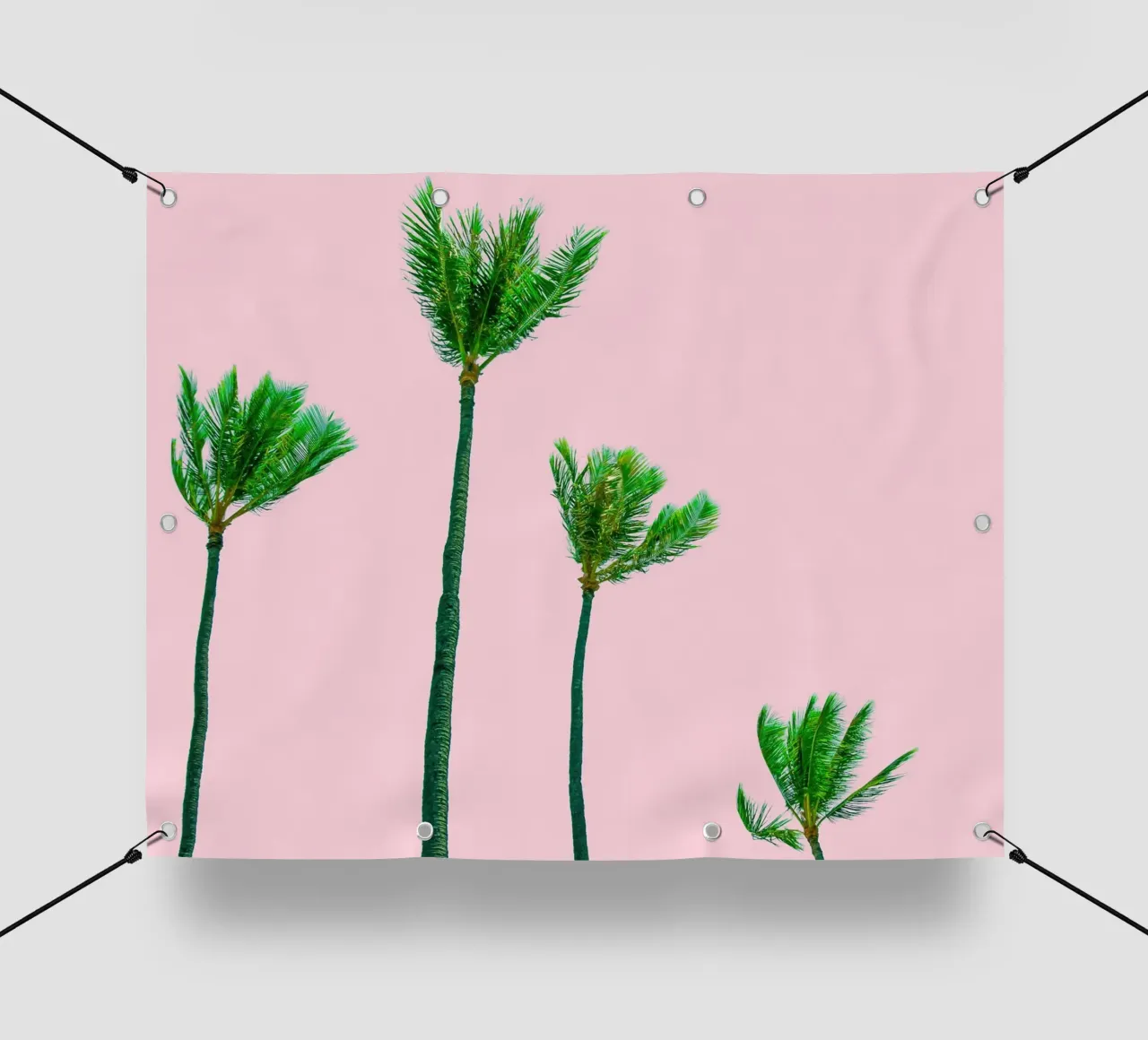 Palm Trees Blown By The Wind telo in pvc da robertmotoiart