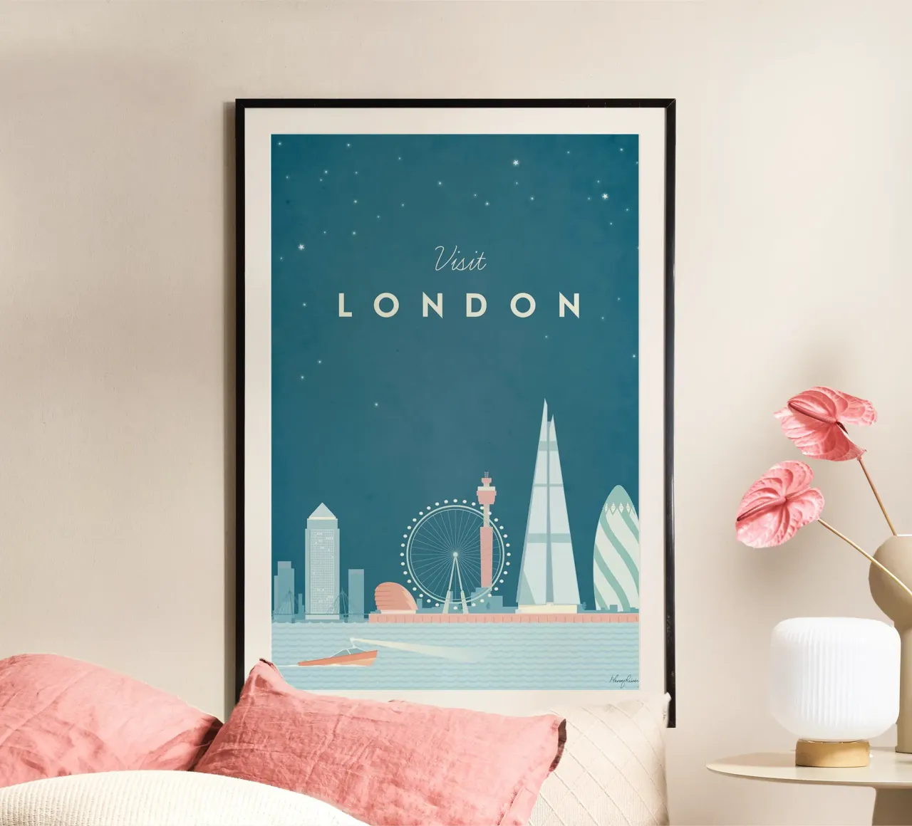 occhio di londra edificio gherkin shard poster con telaio in plastica da unyil shope