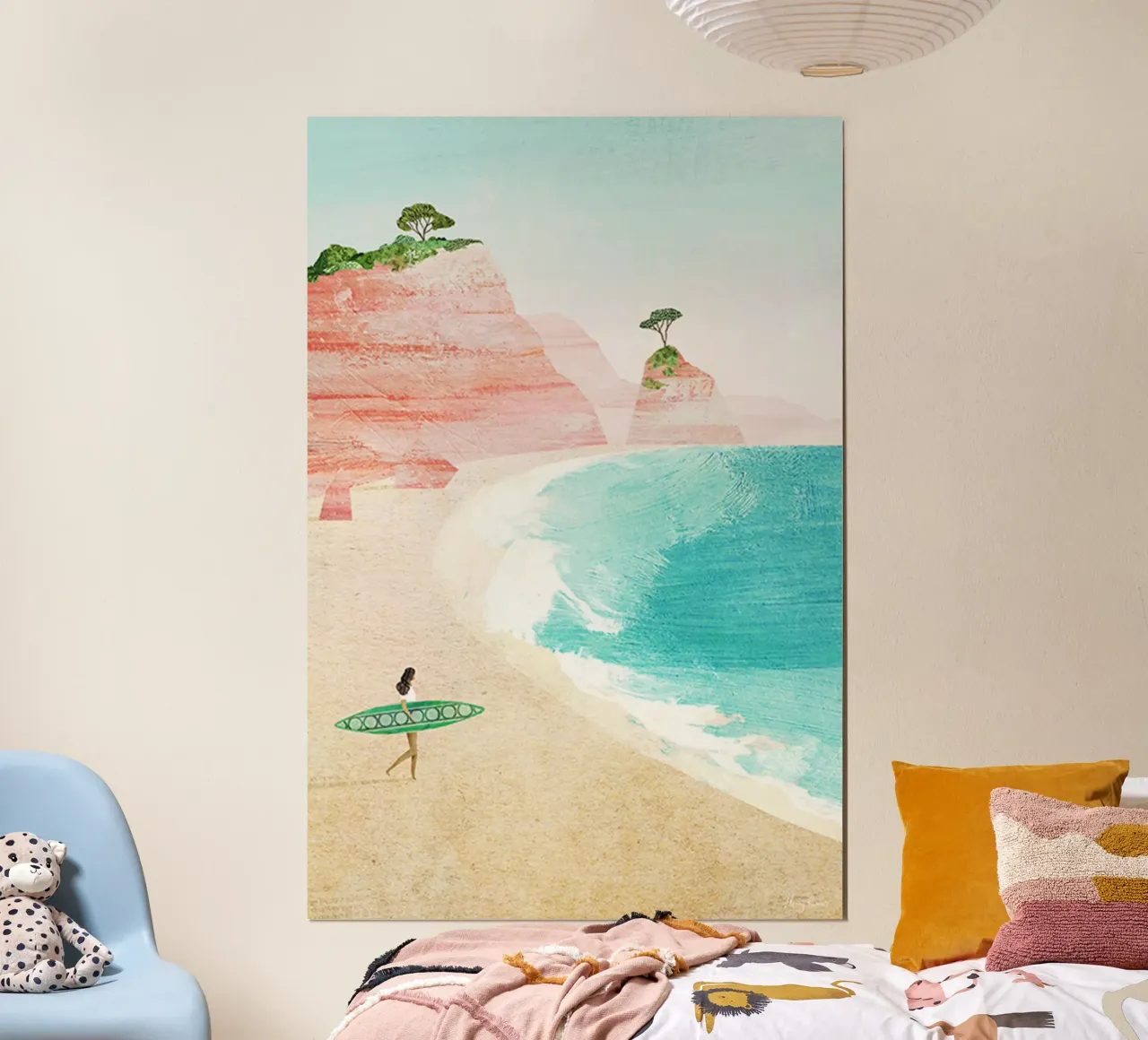 costa oceano remoto poster con telaio in alluminio da unyil shope