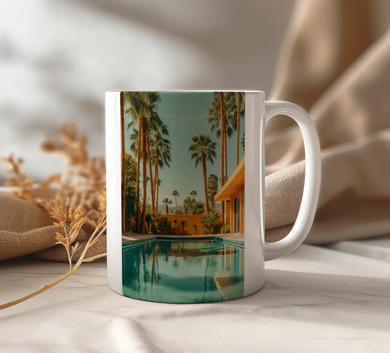 Palm Springs Poolside tazza in ceramica da lennytravers