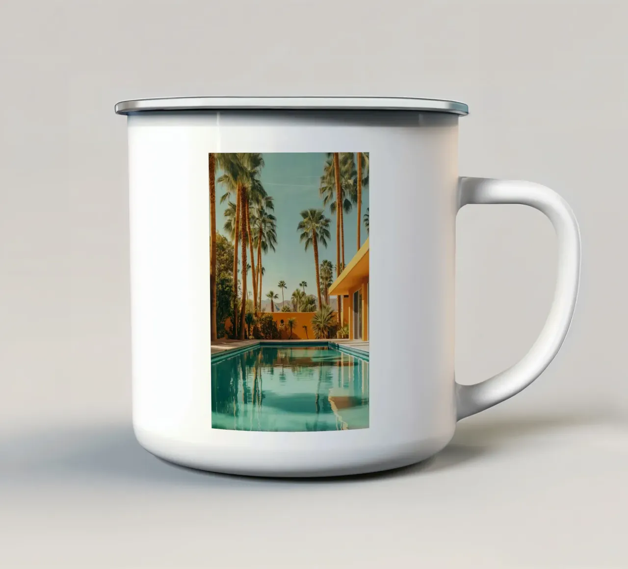 Palm Springs Poolside tazza in smalto da lennytravers