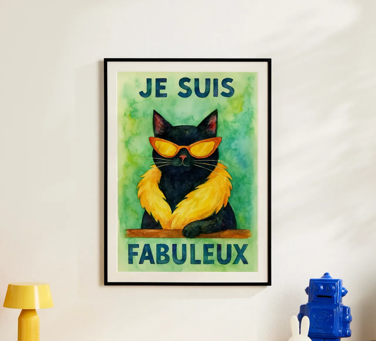 disegno parodia del gatto i'm fabulous poster da hexis