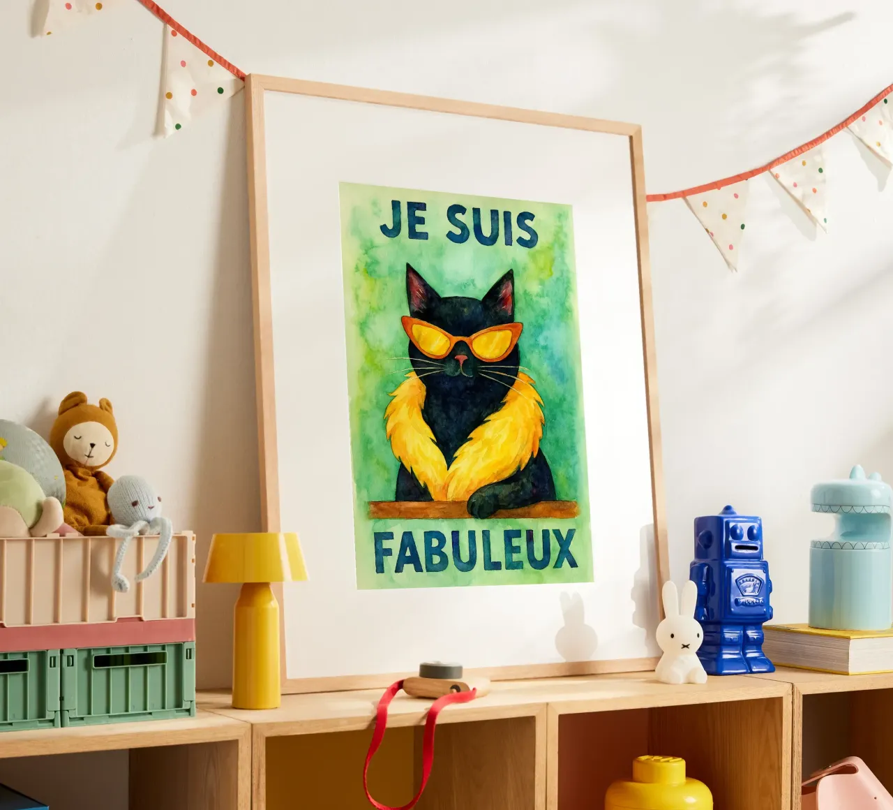 disegno parodia del gatto i'm fabulous poster da hexis