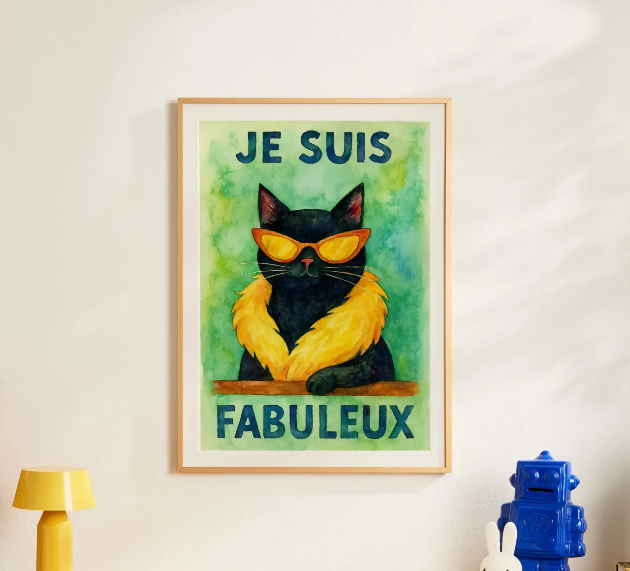 disegno parodia del gatto i'm fabulous poster da hexis