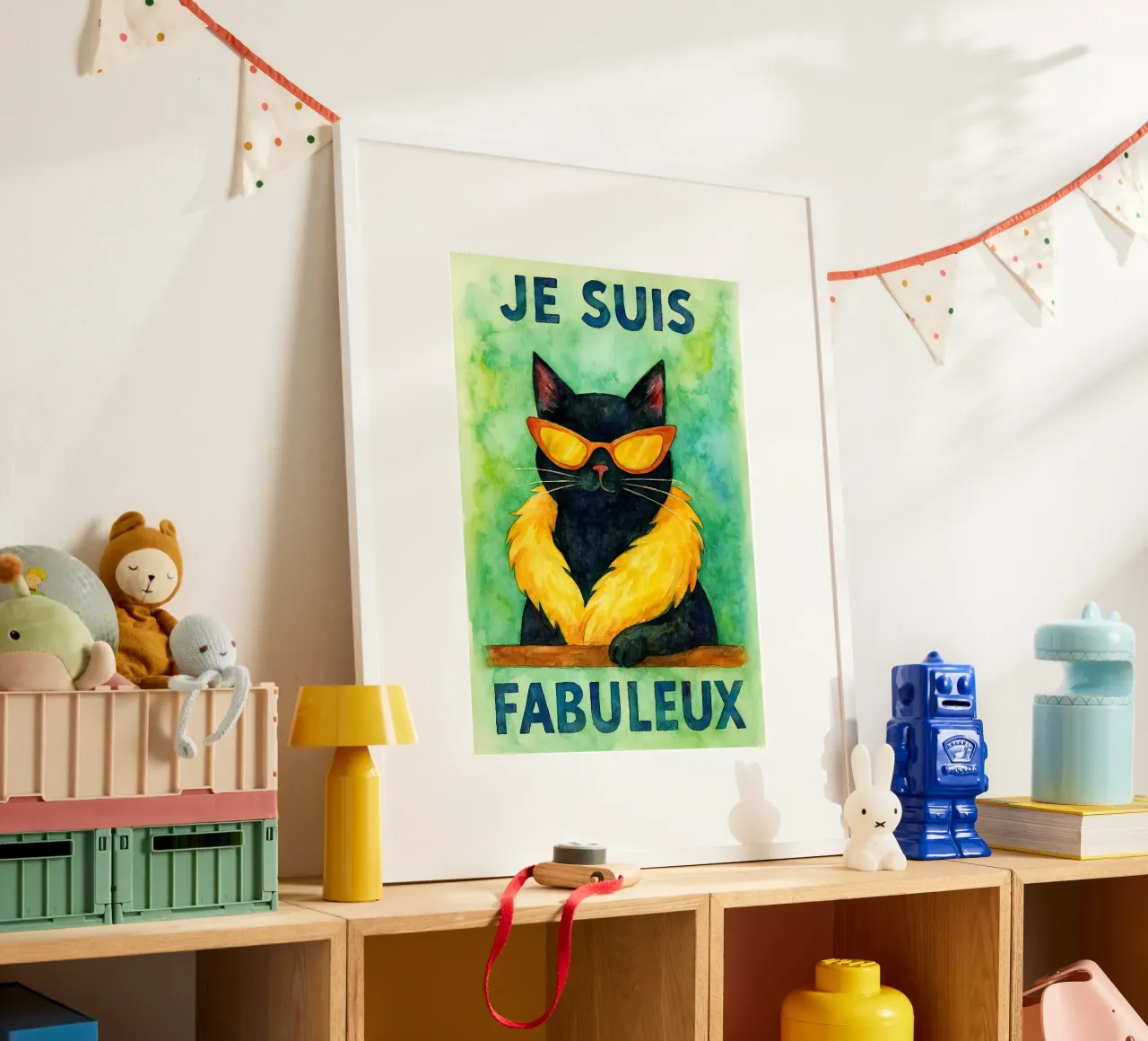 disegno parodia del gatto i'm fabulous poster da hexis