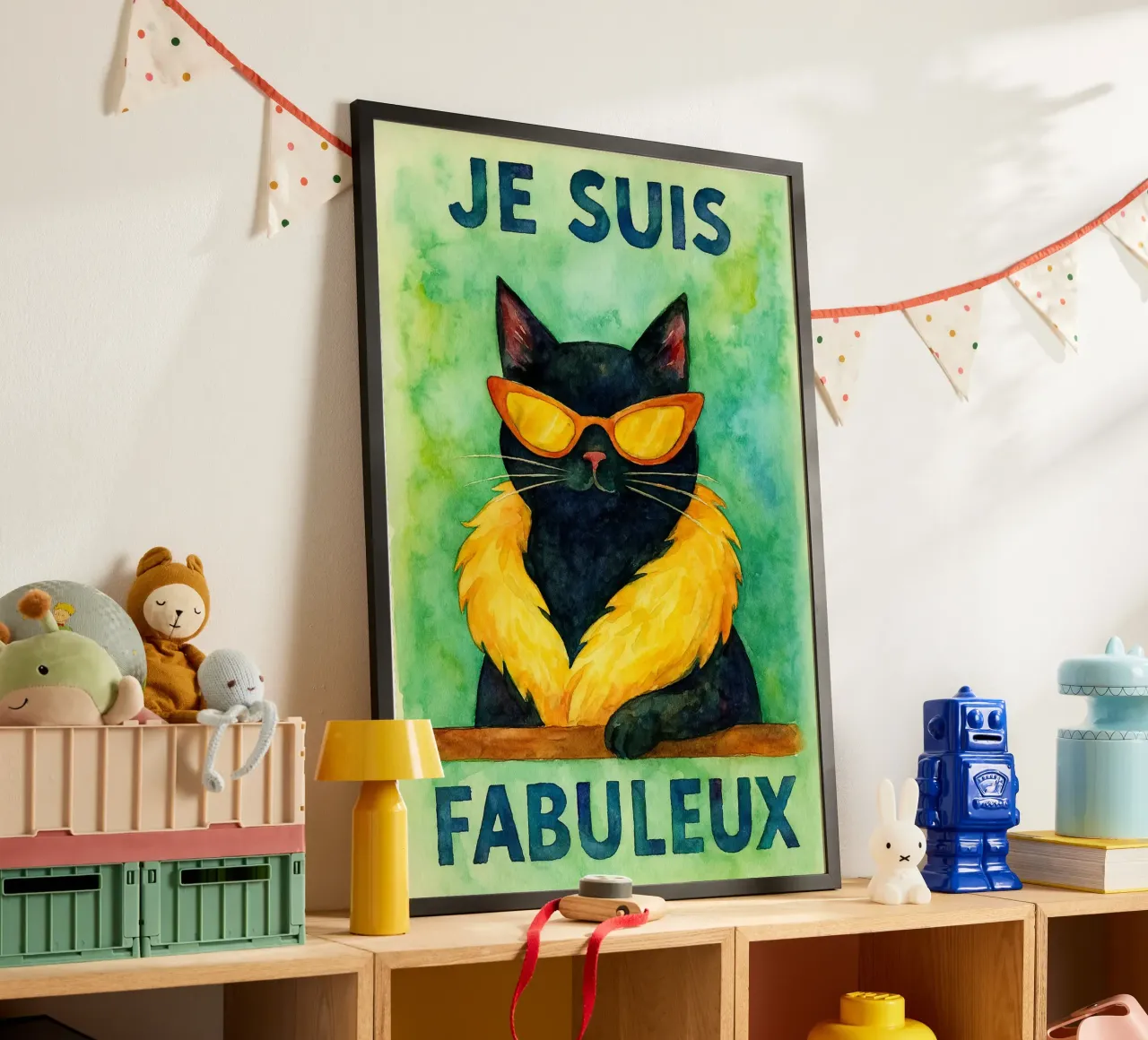 disegno parodia del gatto i'm fabulous poster da hexis