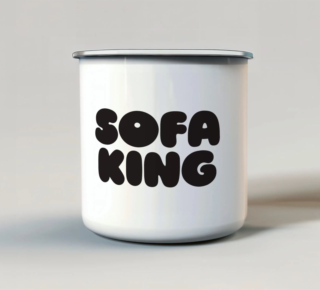 Sofa King tazza in smalto da Verplanungsagentur