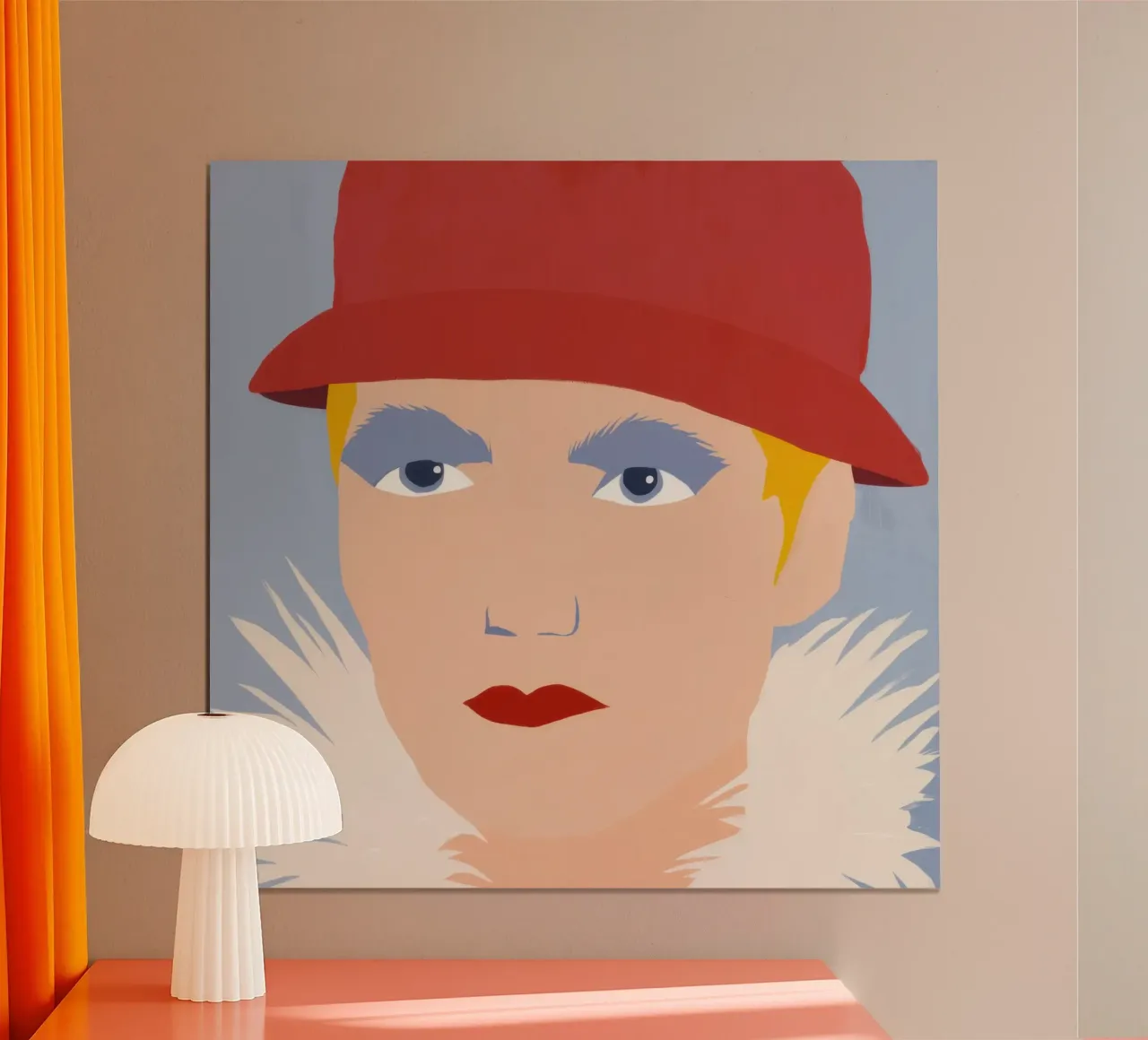 Enigma del cappello cremisi poster con telaio in legno da Bara Suara