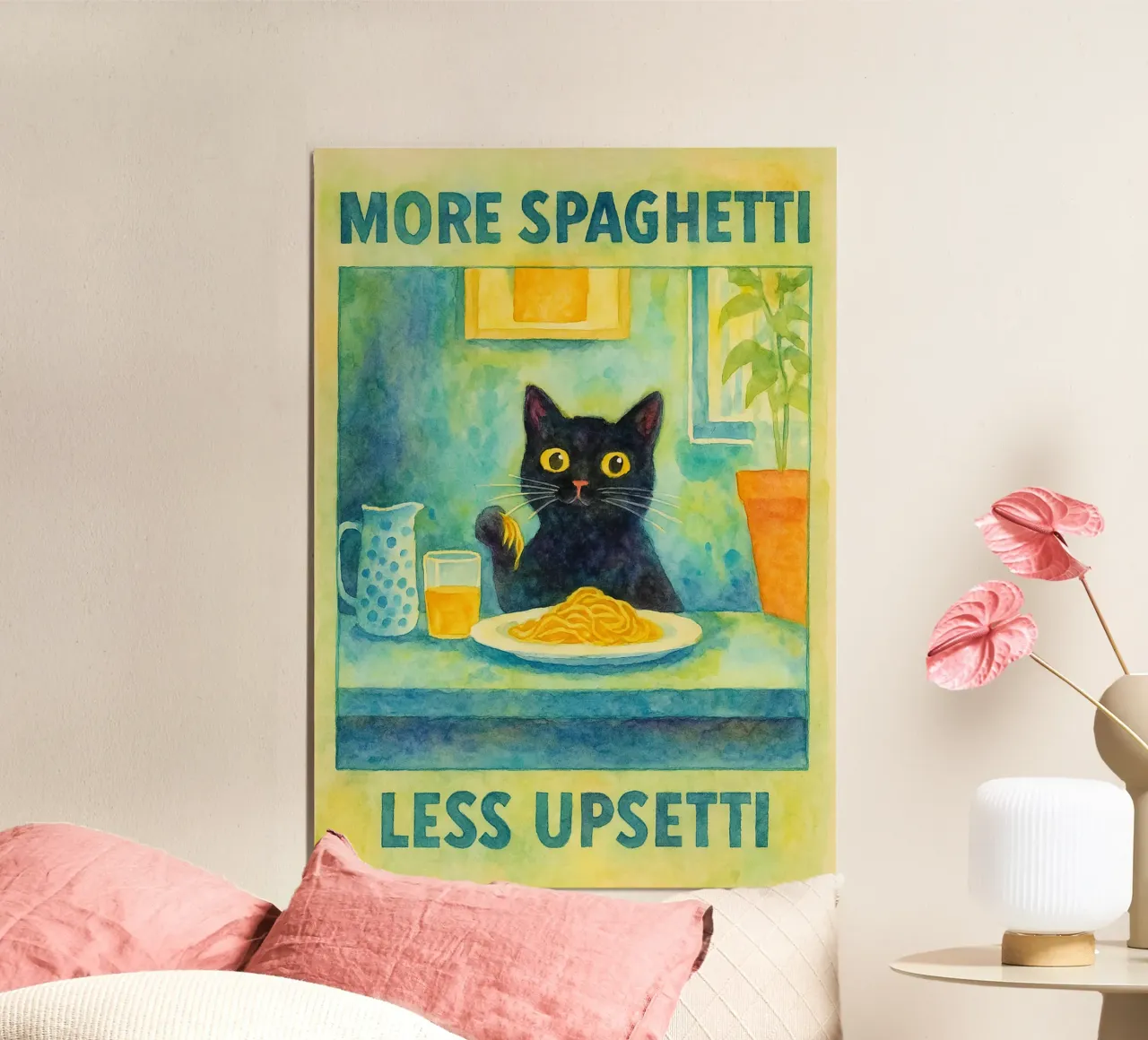 more spaghetti less upsetti poster da hexis