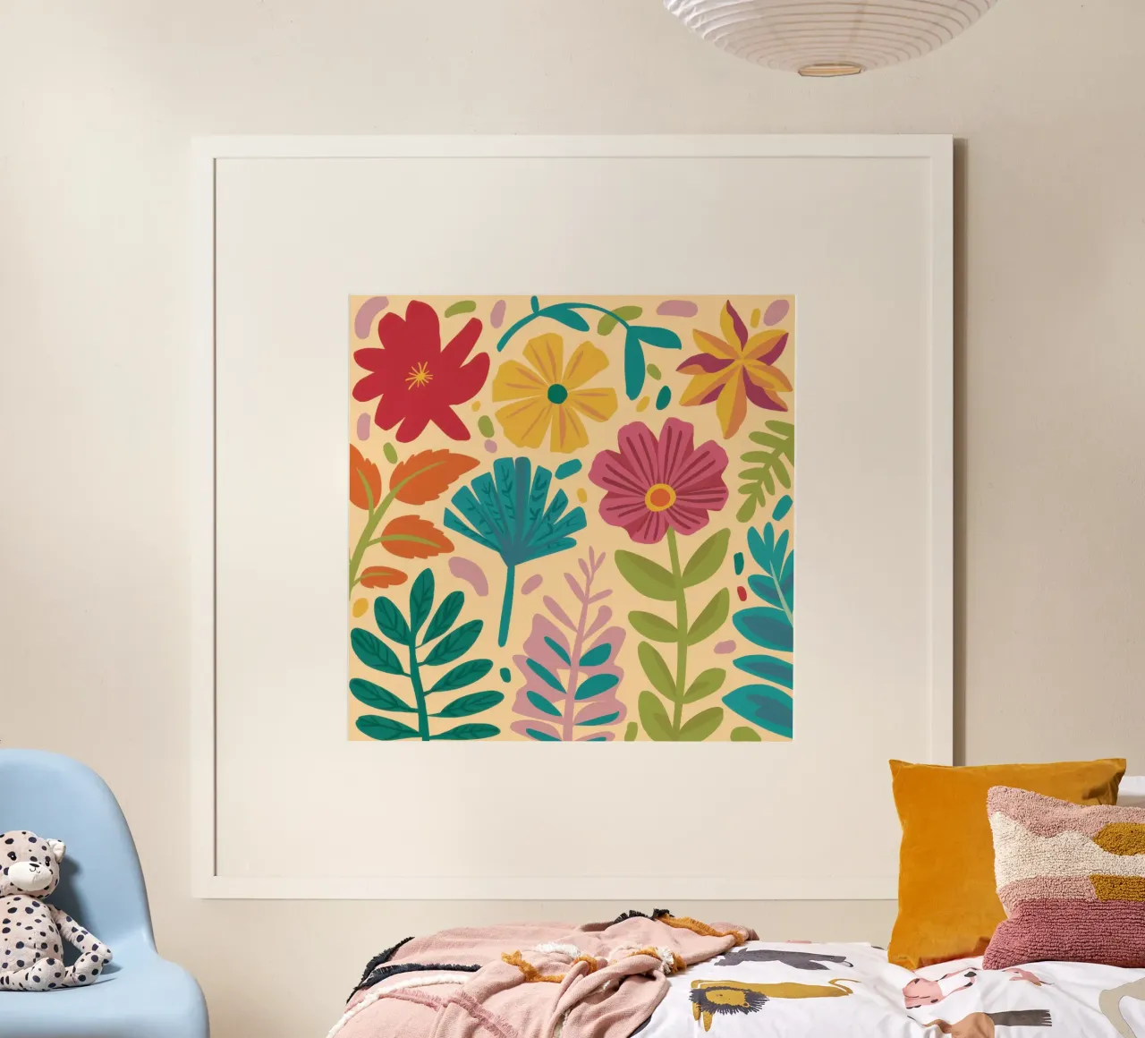 Arazzo Autumn Bloom poster con telaio in legno da Bara Suara