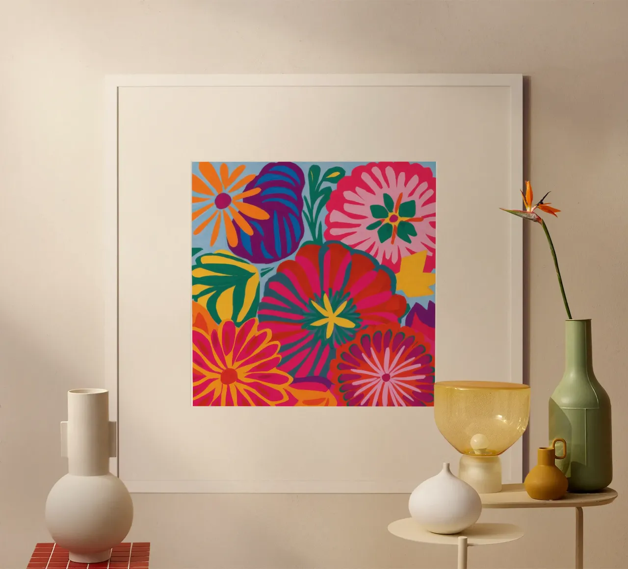 Fiori della Fiesta messicana poster da Snow Mist