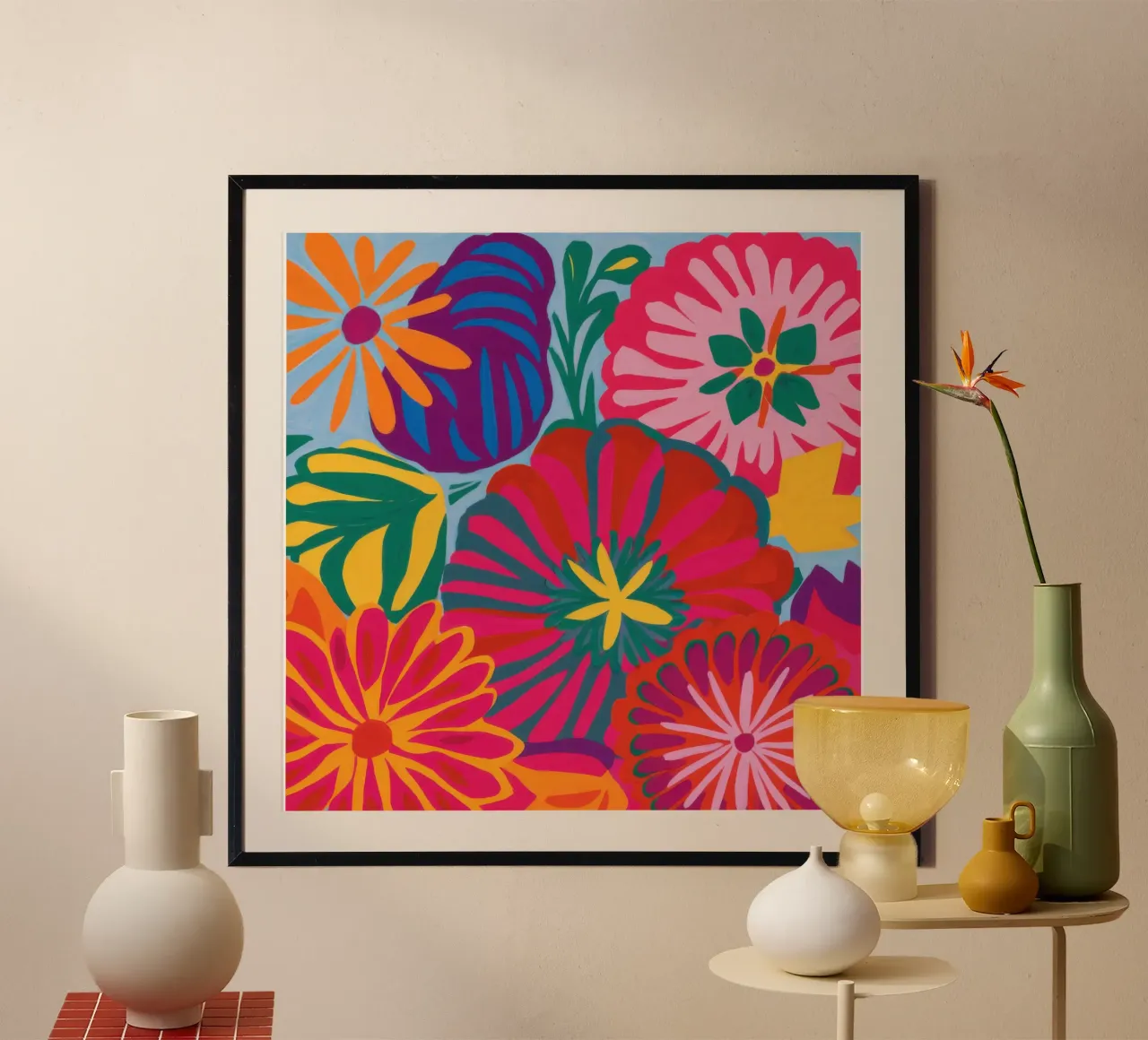 Fiori della Fiesta messicana poster da Snow Mist