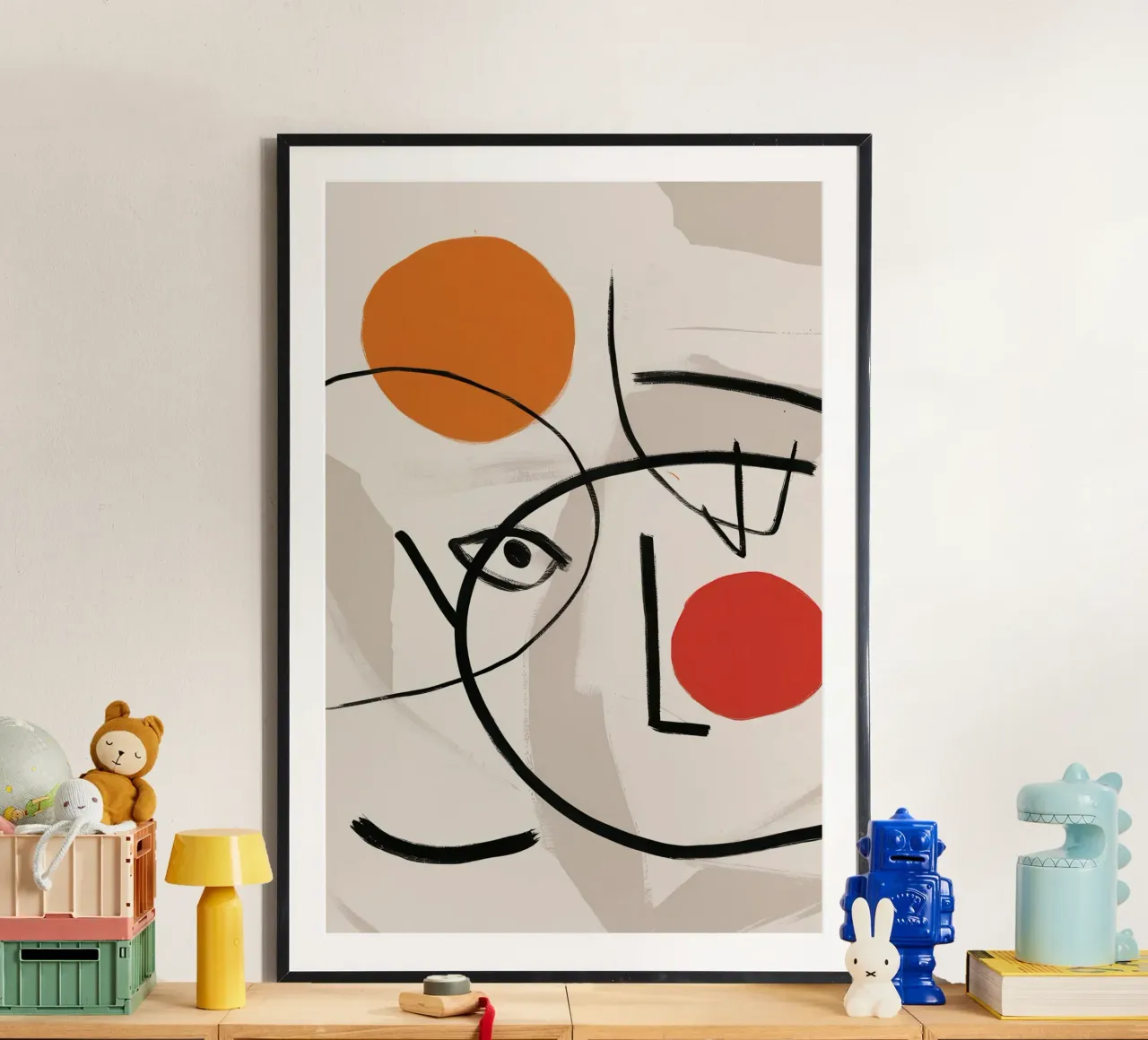 Estudio de la mirada deconstruida poster con marco de aluminio de Bara Suara