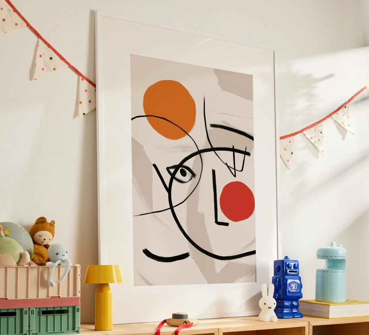 Estudio de la mirada deconstruida poster con marco de aluminio de Bara Suara