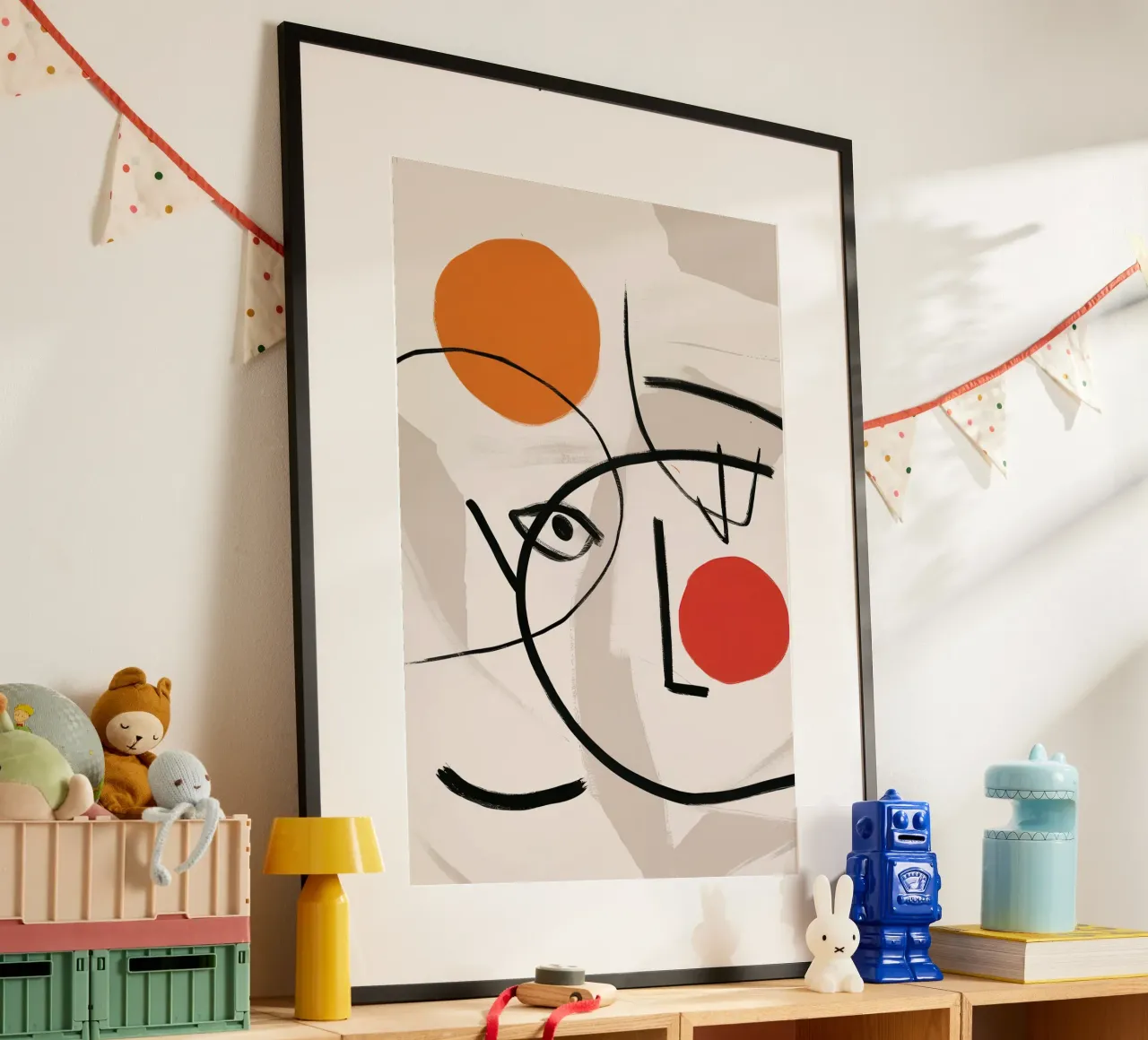 Estudio de la mirada deconstruida poster con marco de aluminio de Bara Suara