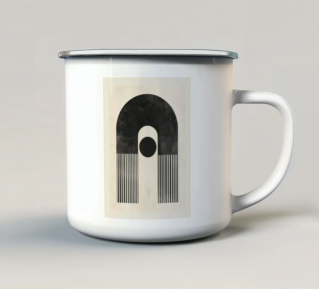Esplorazione grafica della simmetria tazza in smalto da Carinaprint