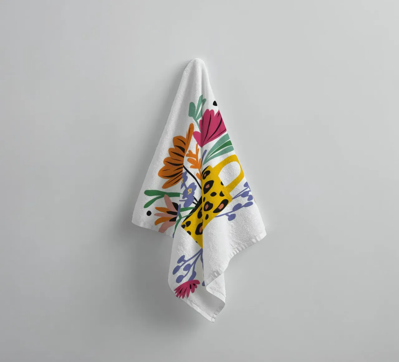 Leopard Print Bouquet towel by Snow Mist