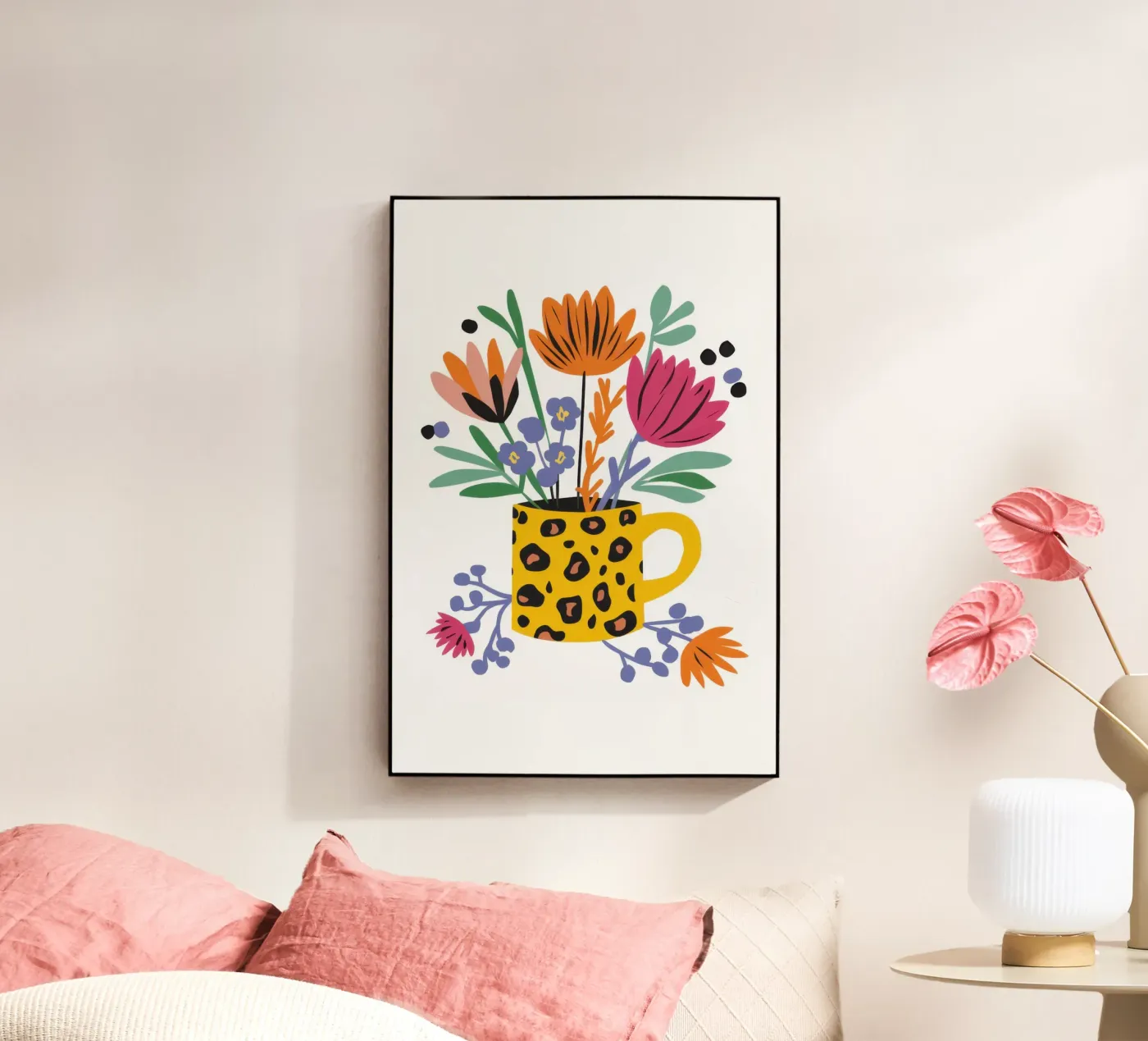 Bouquet leopardato plexiglass da Snow Mist