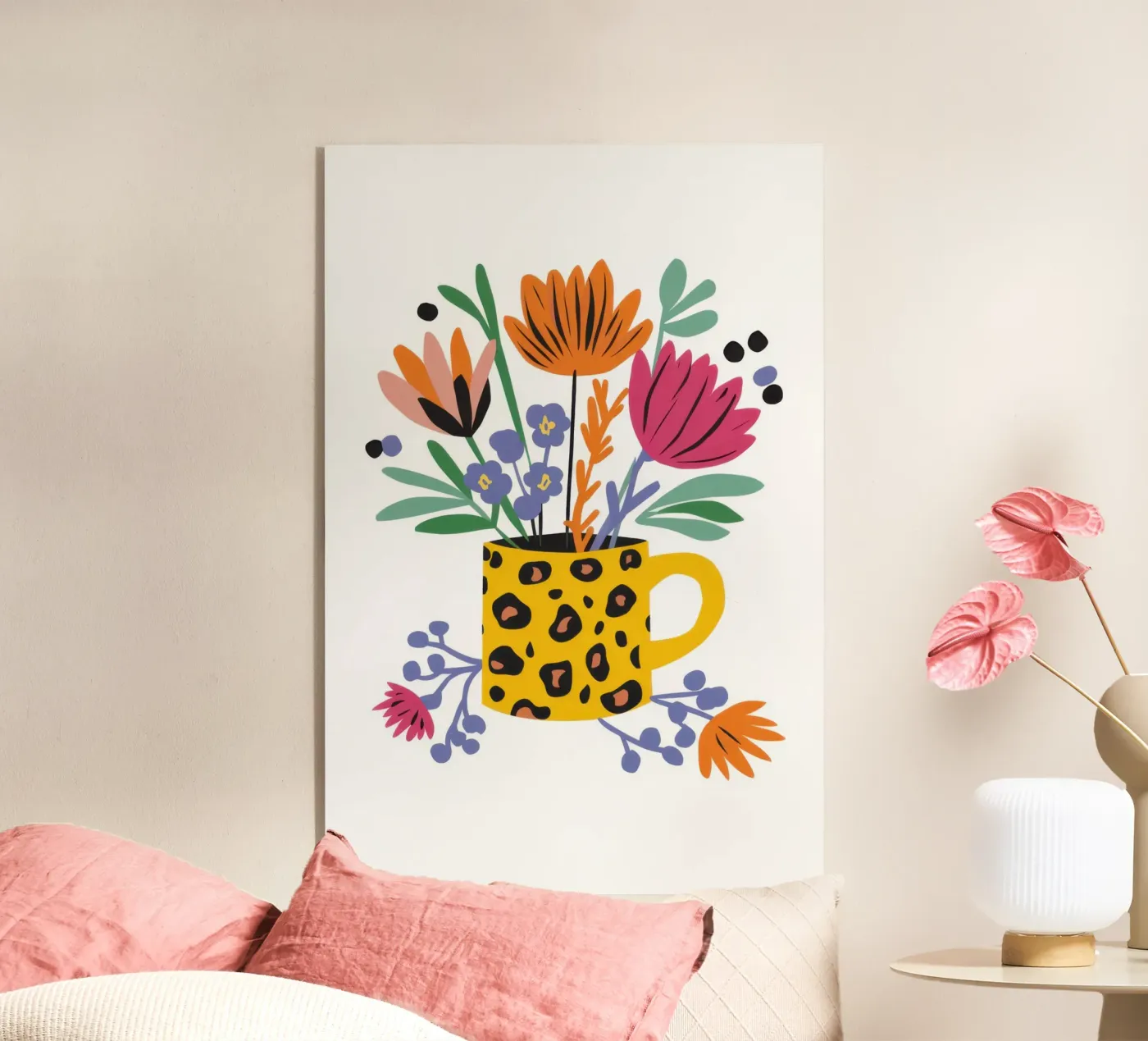 Bouquet leopardato plexiglass da Snow Mist