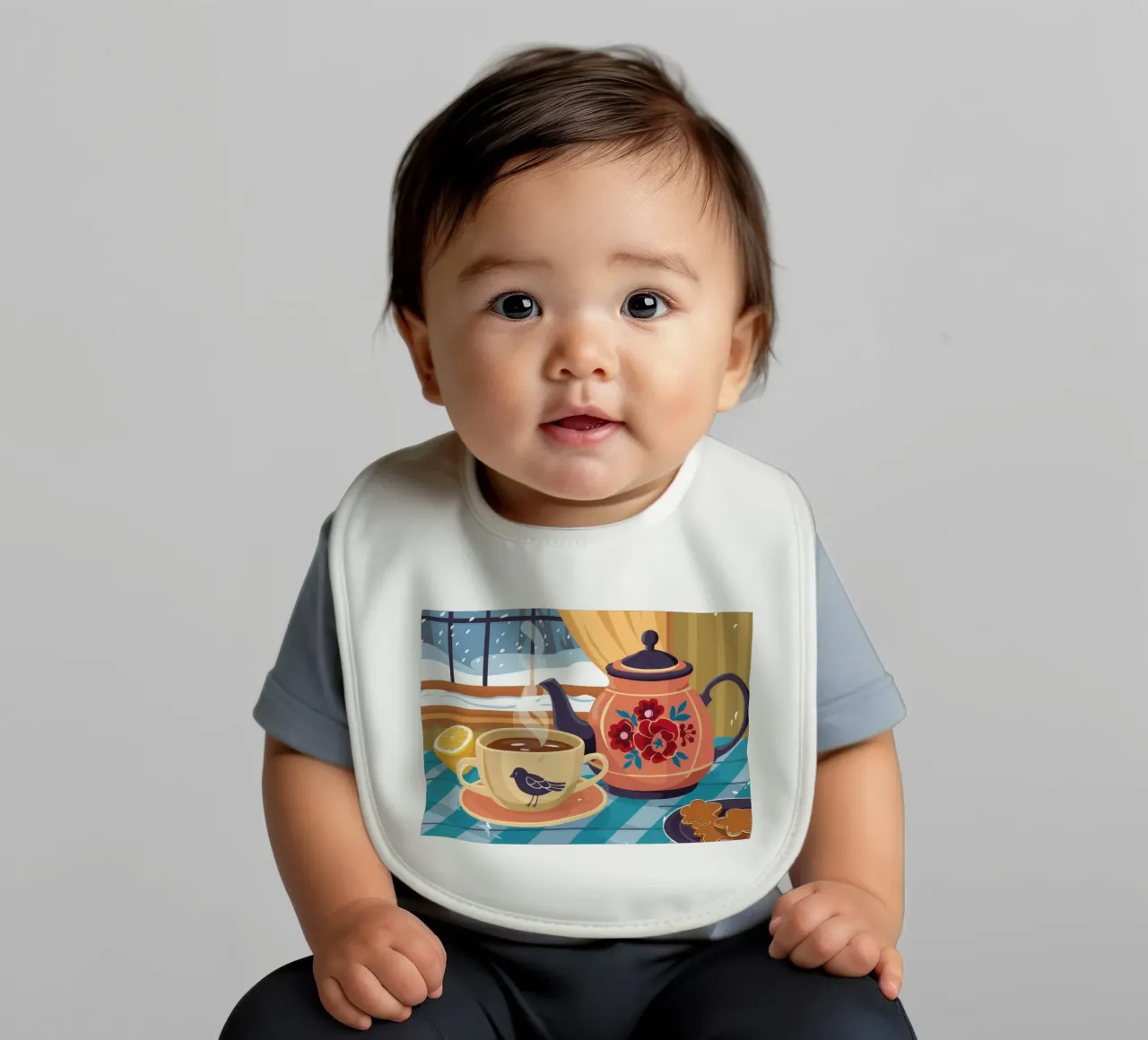 Winter Window Tea Babylätzchen von Snow Mist