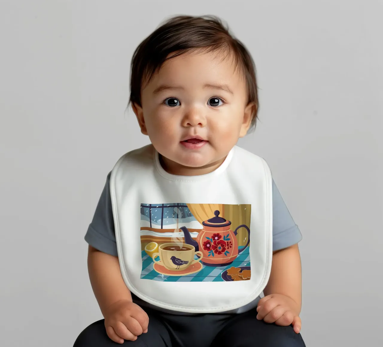 Winter Window Tea Babylätzchen von Snow Mist