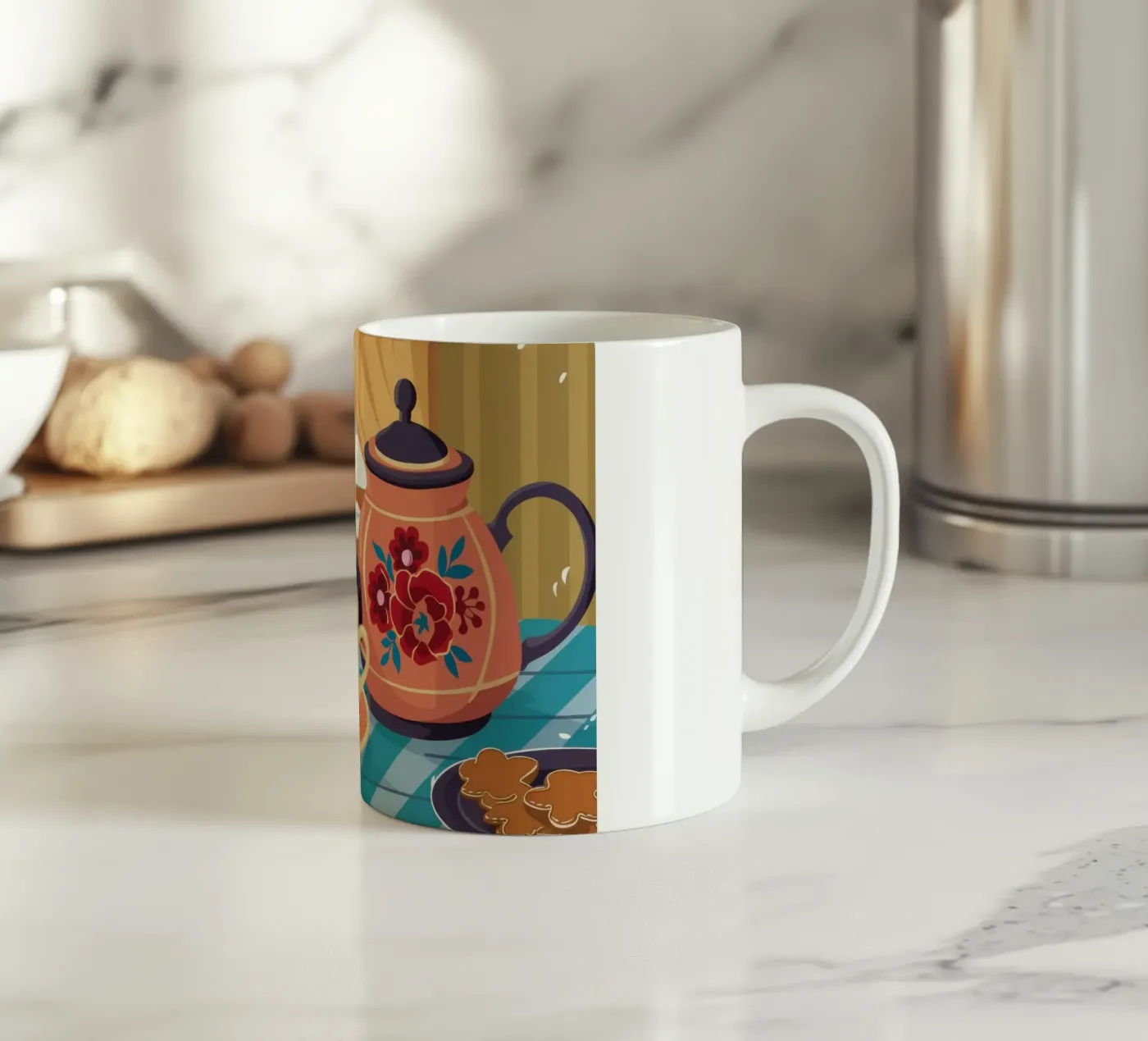 Winter Window Tea ceramic mug by Snow Mist