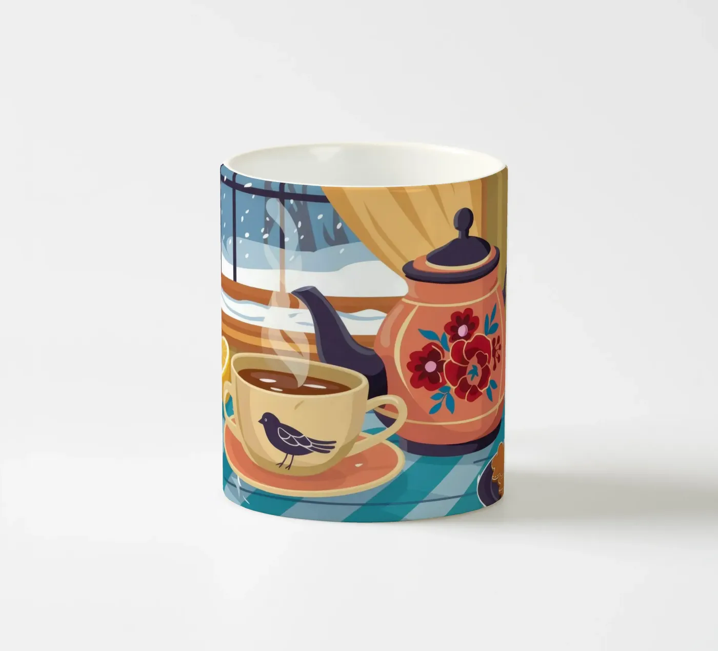 Winter Window Tea ceramic mug by Snow Mist