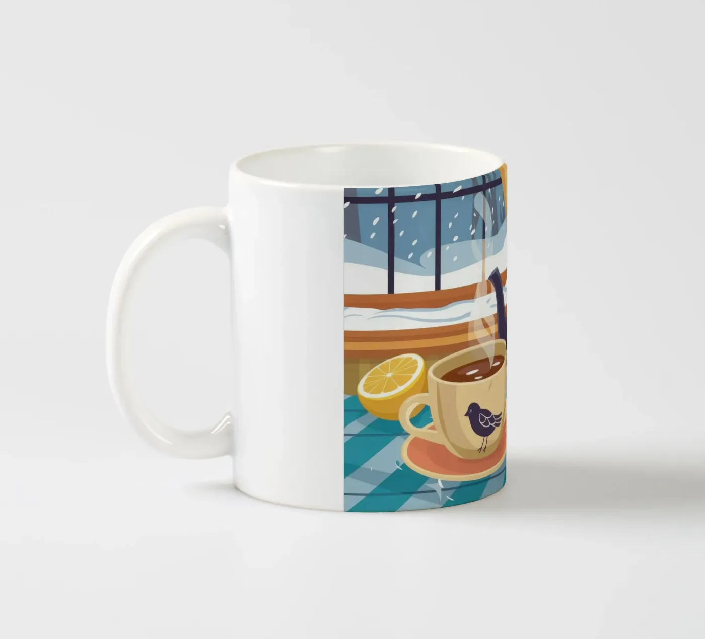 Winter Window Tea ceramic mug by Snow Mist