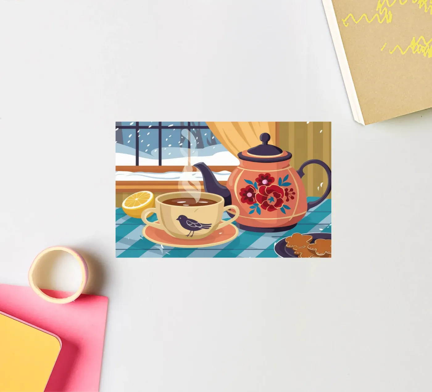 Winter Window Tea sticker by Snow Mist