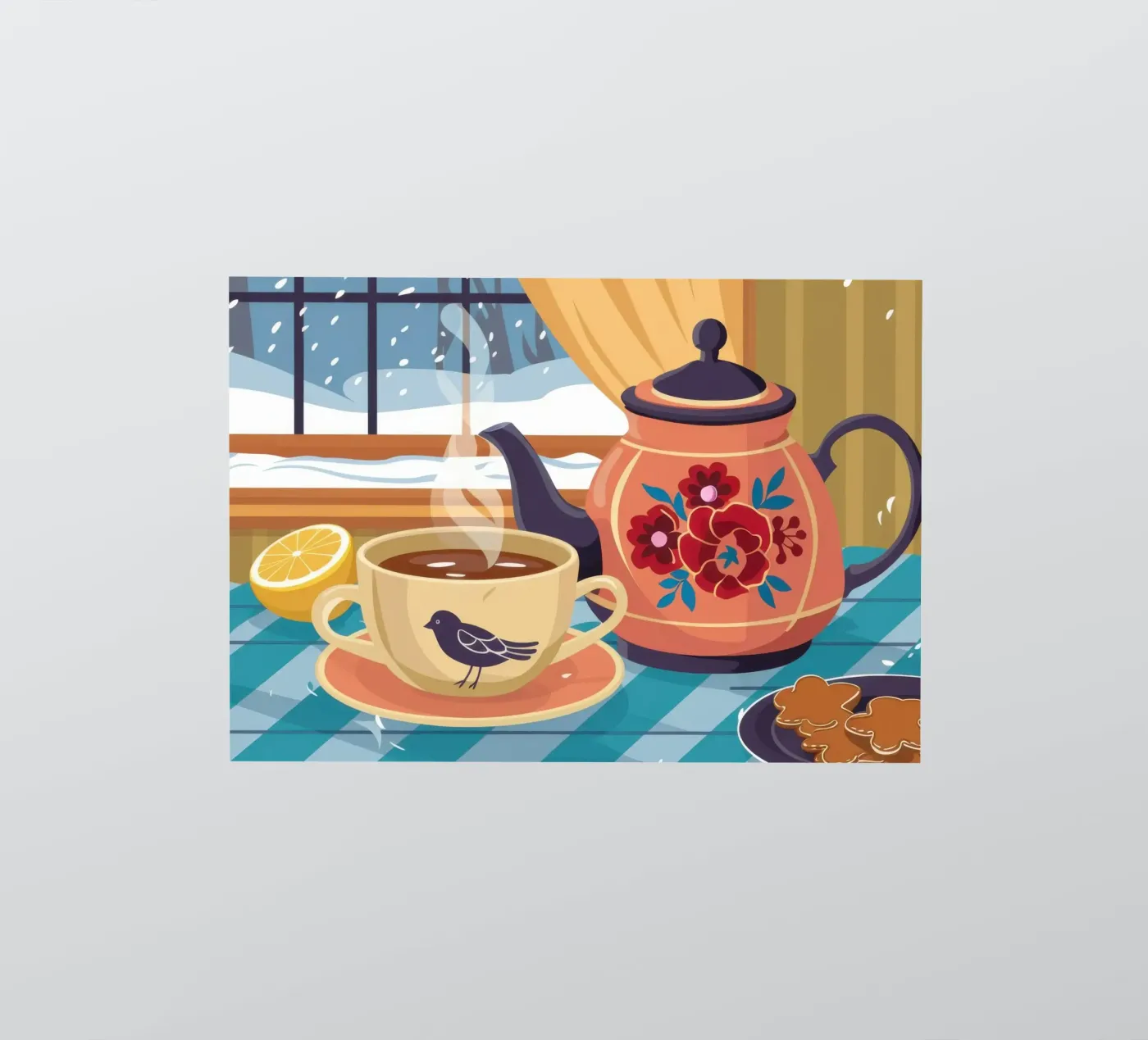Winter Window Tea sticker by Snow Mist