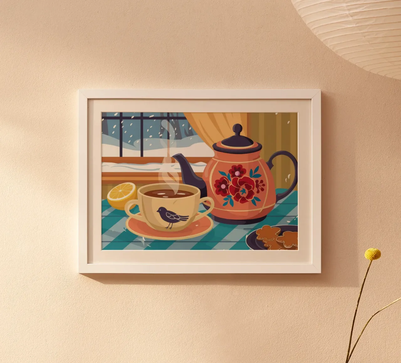 Winter Window Tea poster by Snow Mist