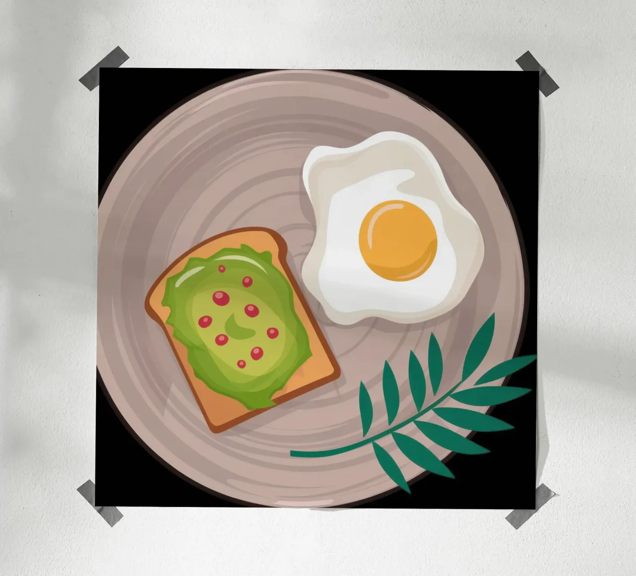 Morso mattutino perfetto poster con telaio in plastica da Bara Suara
