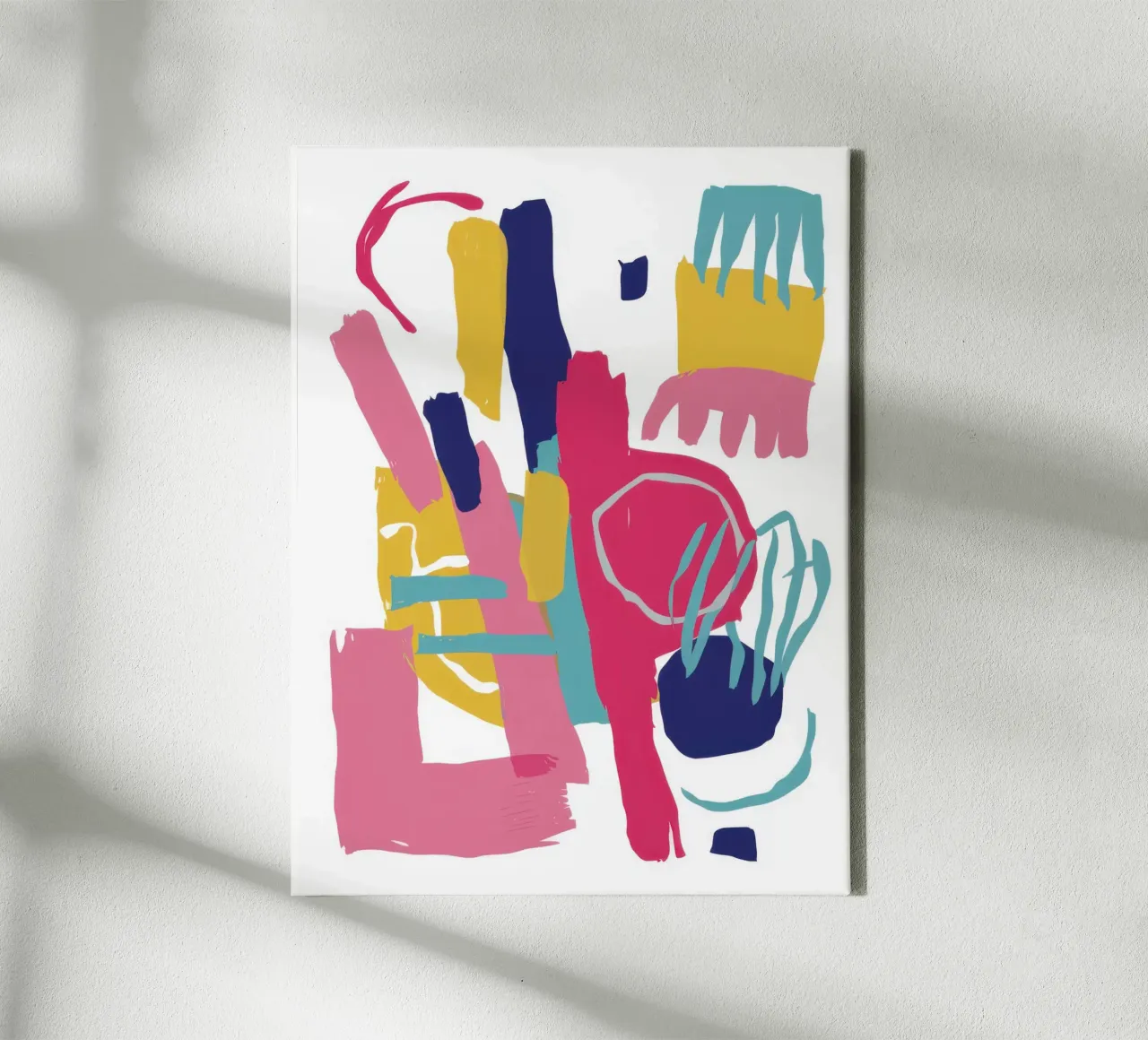 Expressieve abstracte uitbarsting canvas met Baklijst van Snow Mist