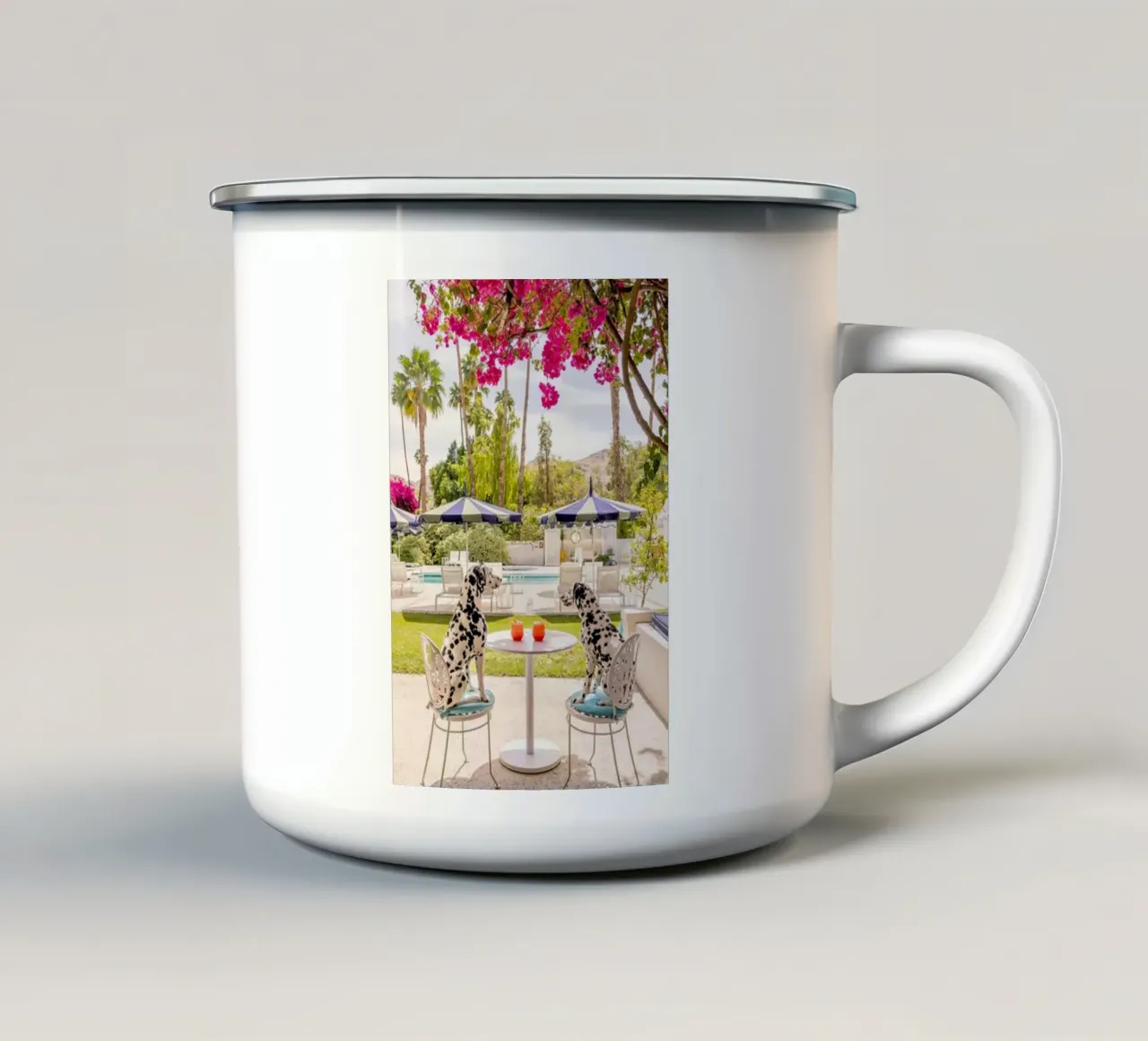 Due cani tazza in smalto da The Poster UK