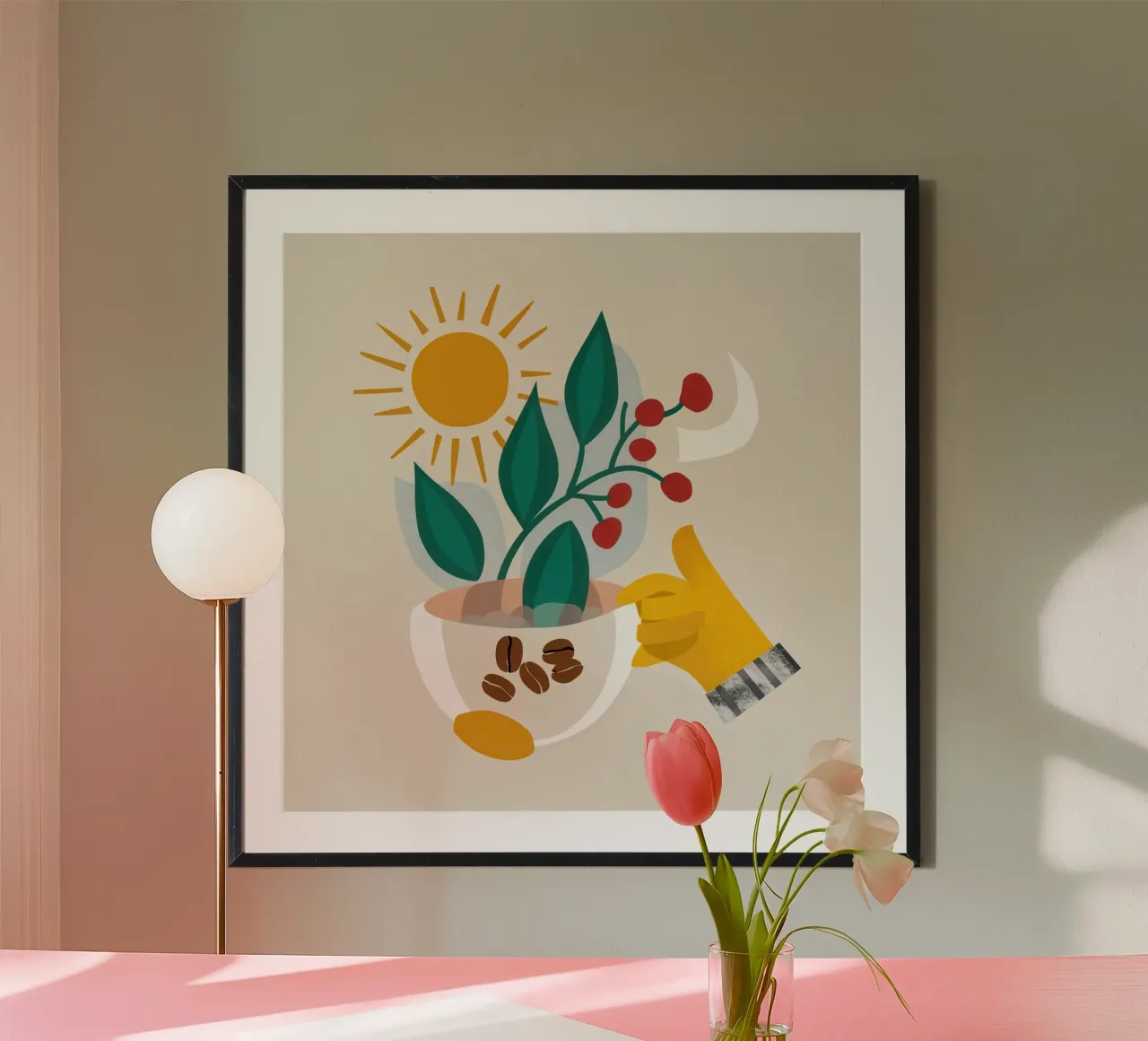 Dekonstruiertes Morgengebräu Poster von Bara Suara