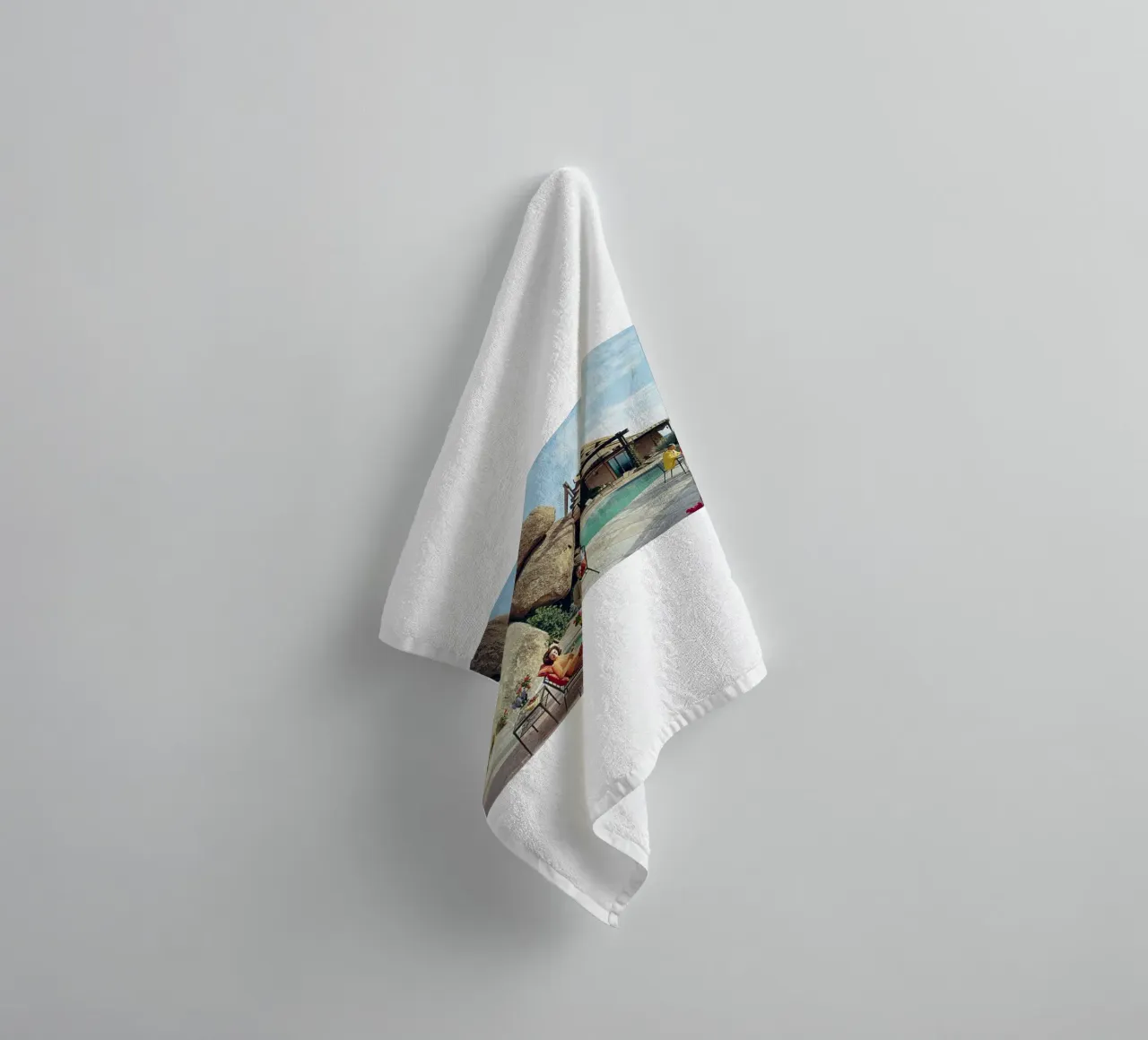 Gathering at the Pool towel by The Poster UK