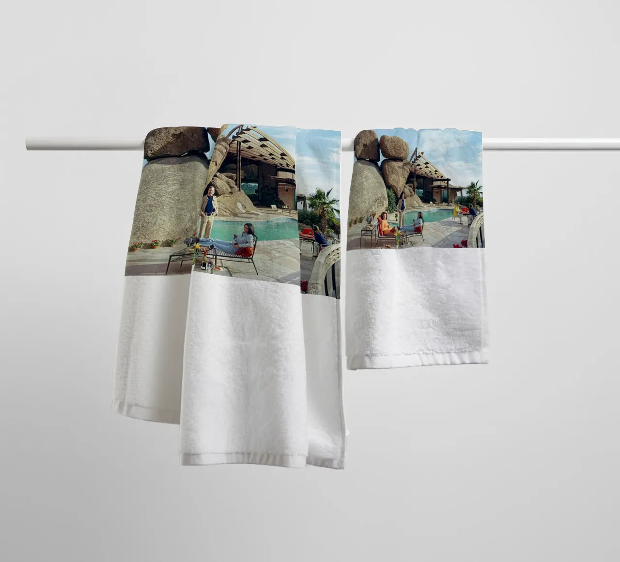 Gathering at the Pool towel by The Poster UK