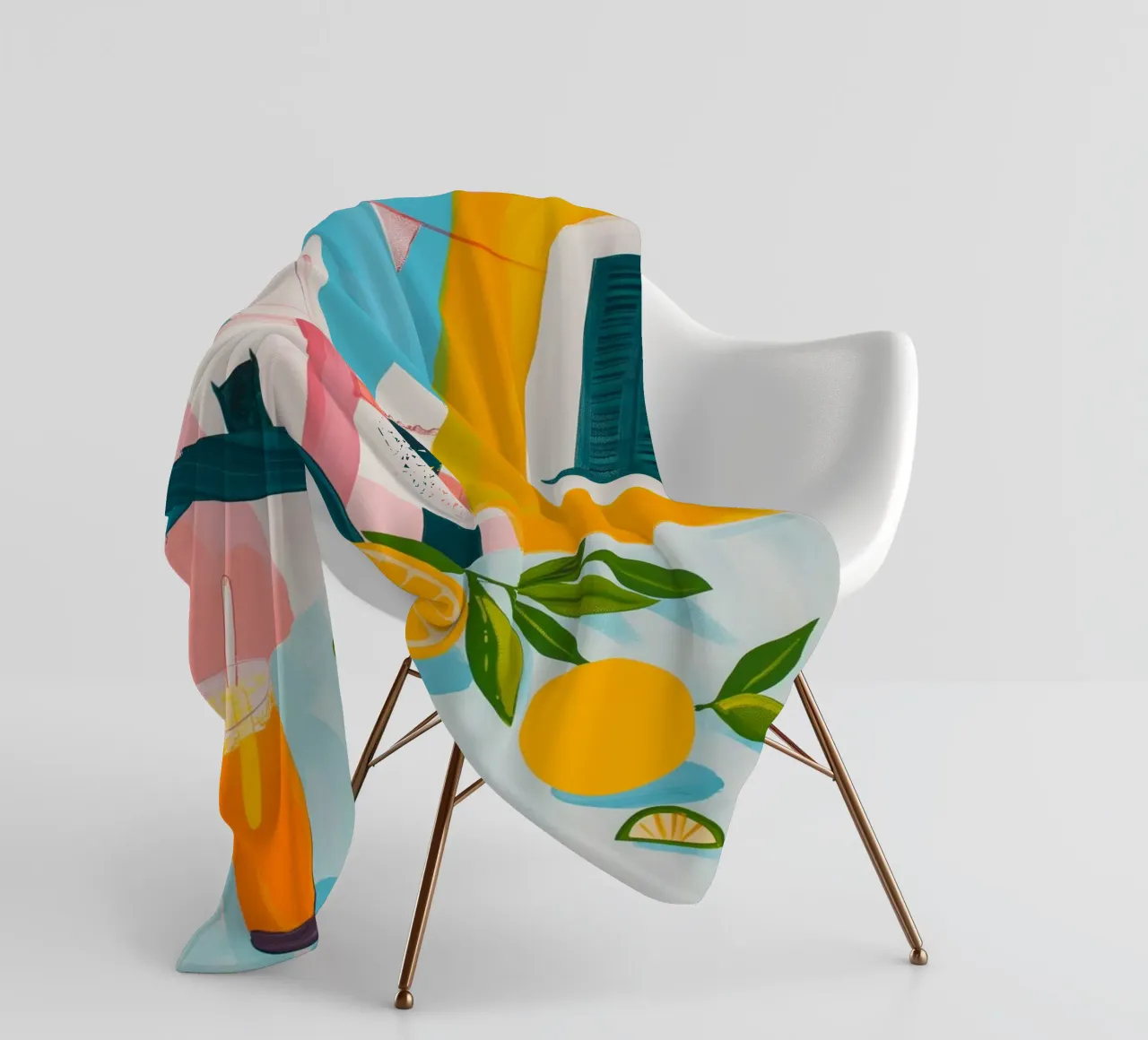 Brunch in Valencia fleece blanket by LeDieg