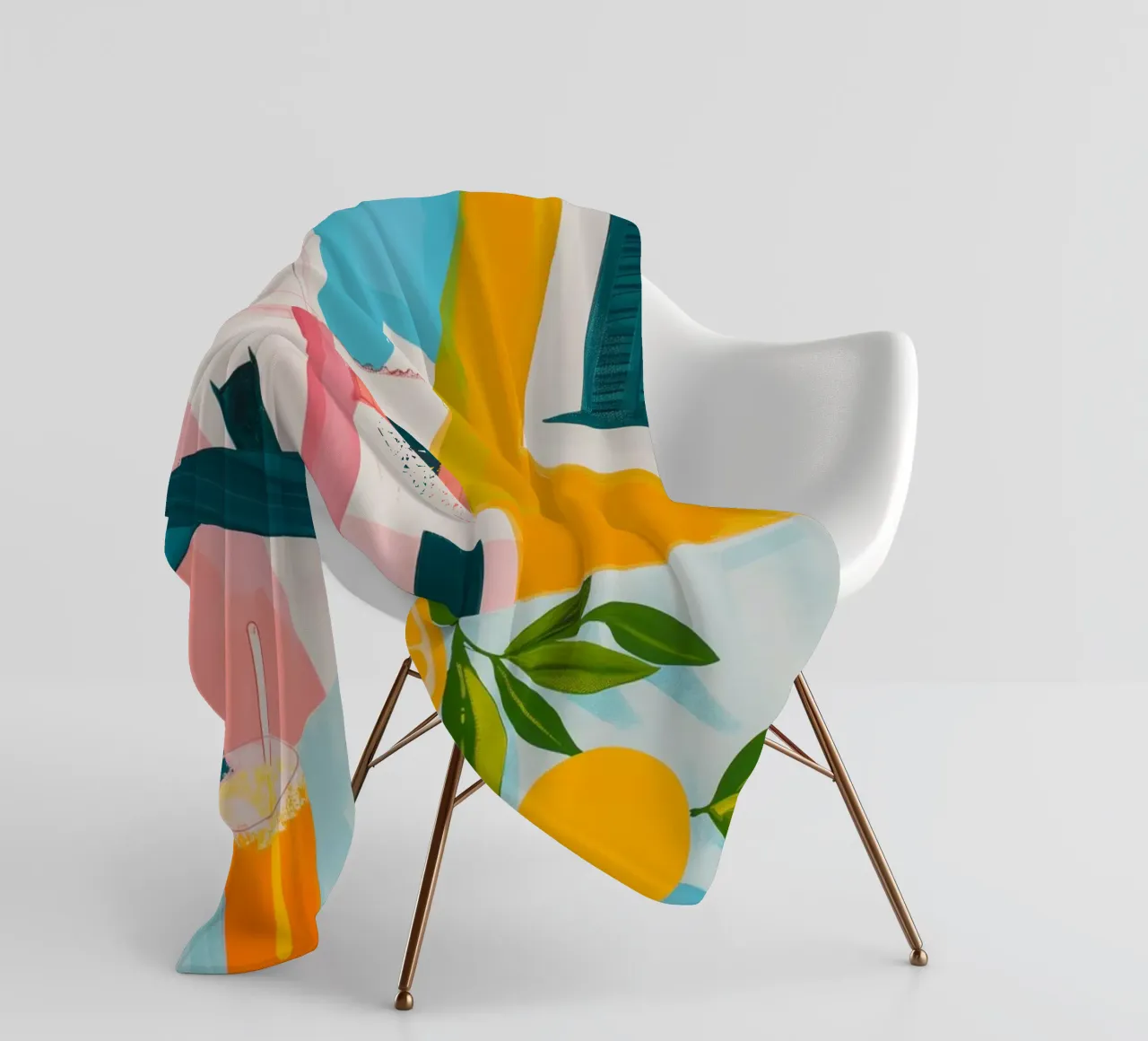 Brunch in Valencia fleece blanket by LeDieg