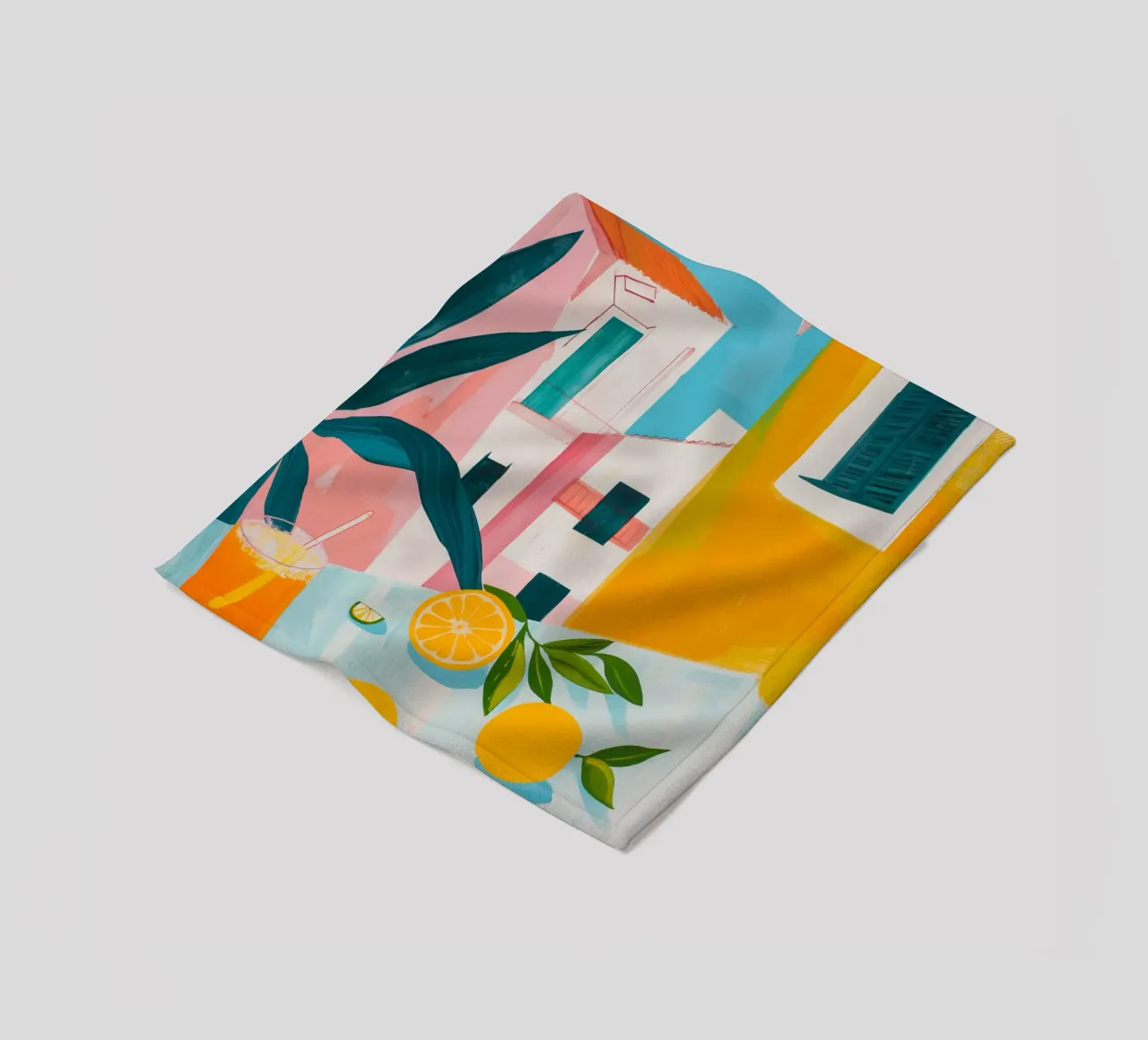 Brunch in Valencia fleece blanket by LeDieg