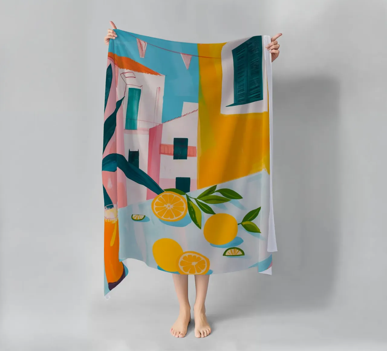 Brunch in Valencia beach towel by LeDieg