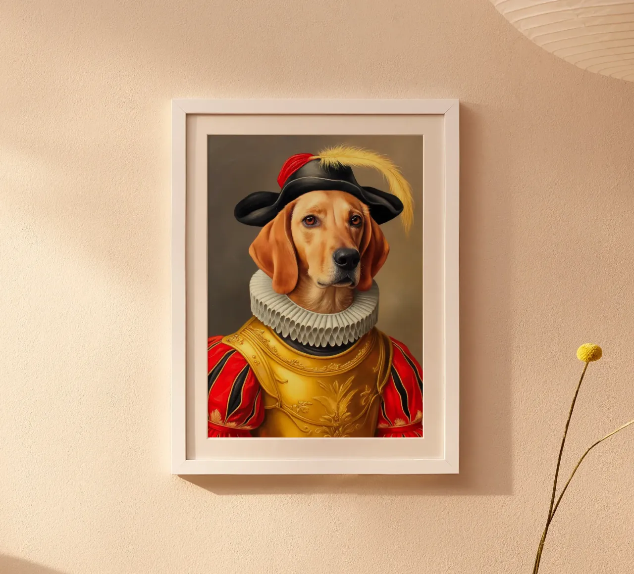 Cane rinascimentale poster con telaio in alluminio da Fleur de Lys