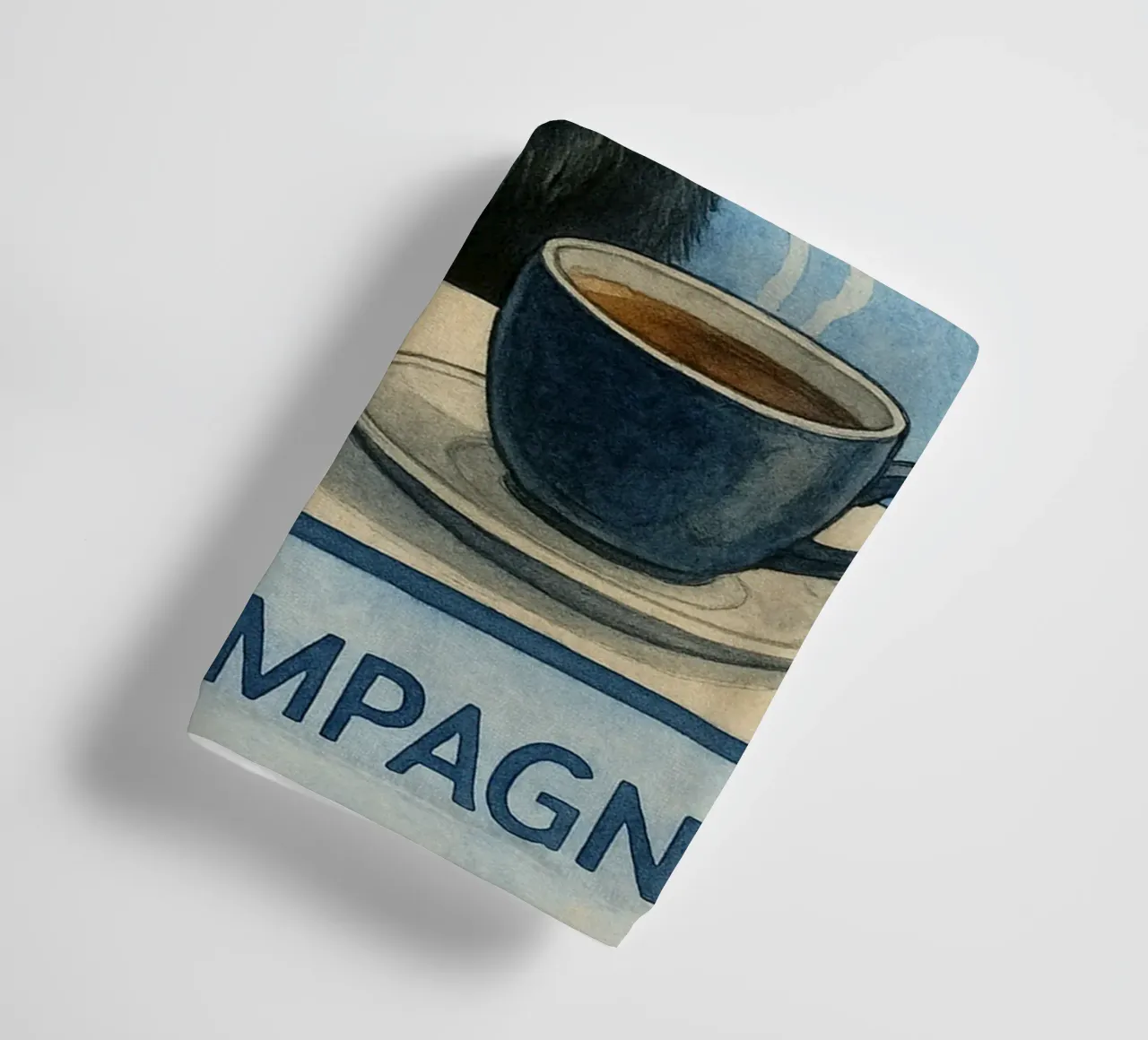 caffè mattutino e gatto in compagnia asciugamano da bagno da hexis