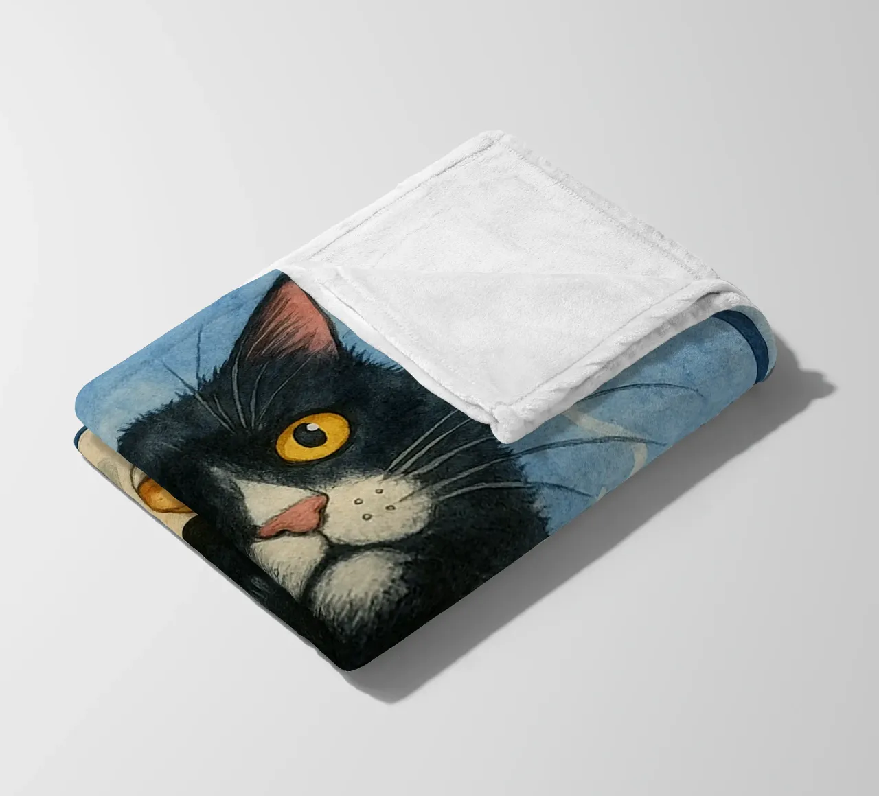 caffè mattutino e gatto in compagnia coperta in pile da hexis