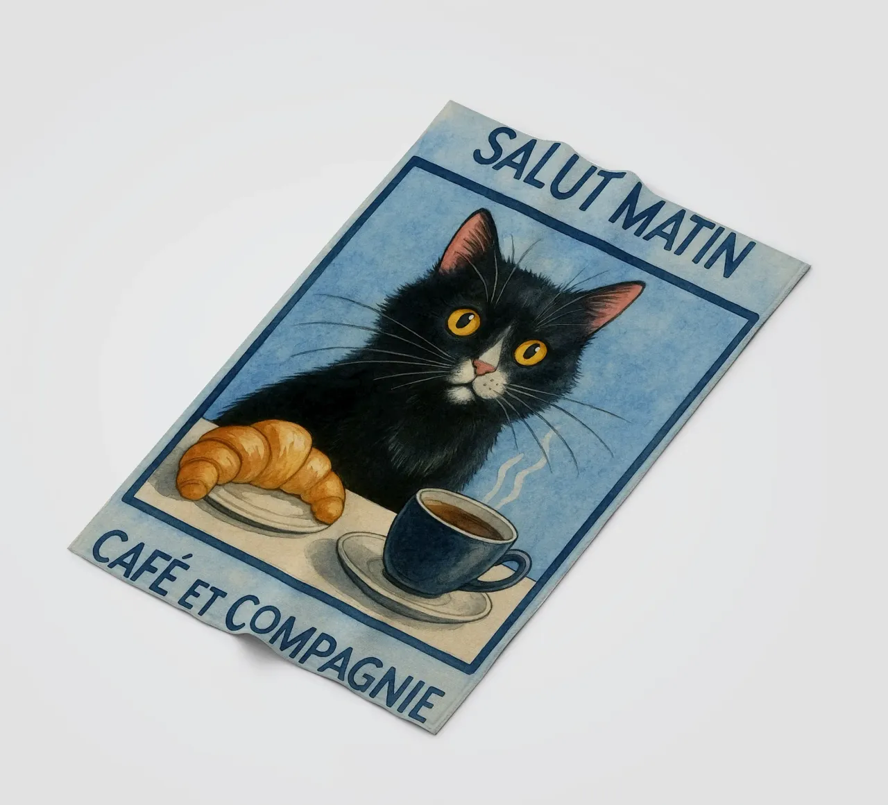 caffè mattutino e gatto in compagnia coperta in pile da hexis