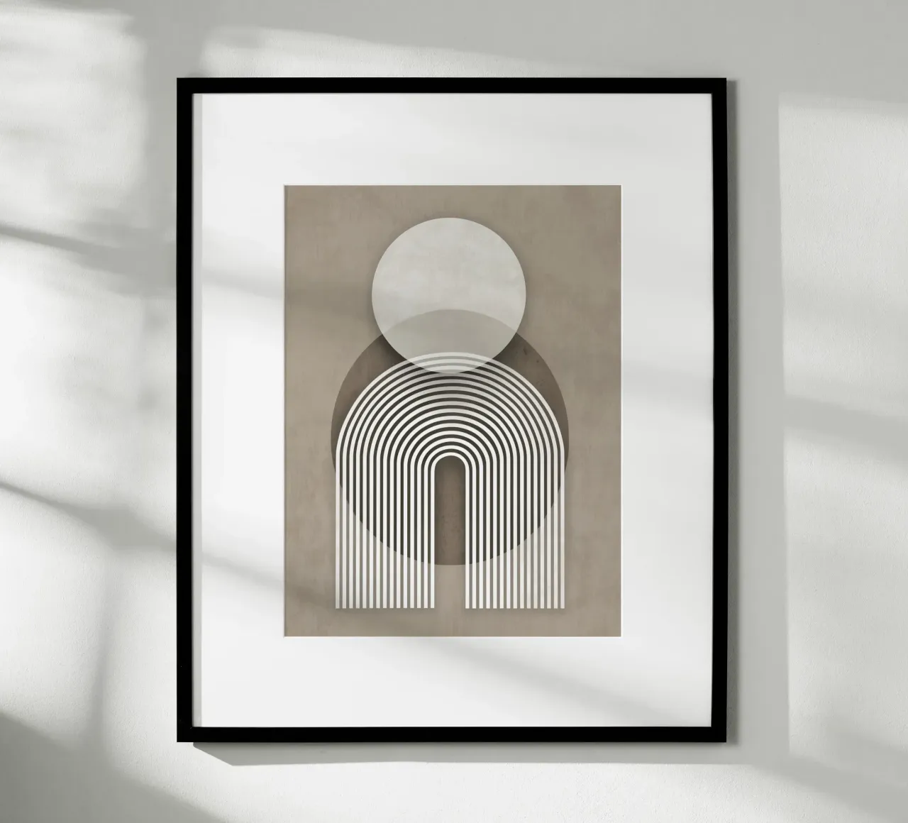 Geometria moderna e vintage poster con telaio in legno da Carinaprint