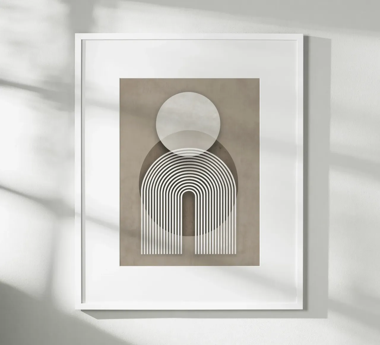 Geometria moderna e vintage poster con telaio in legno da Carinaprint